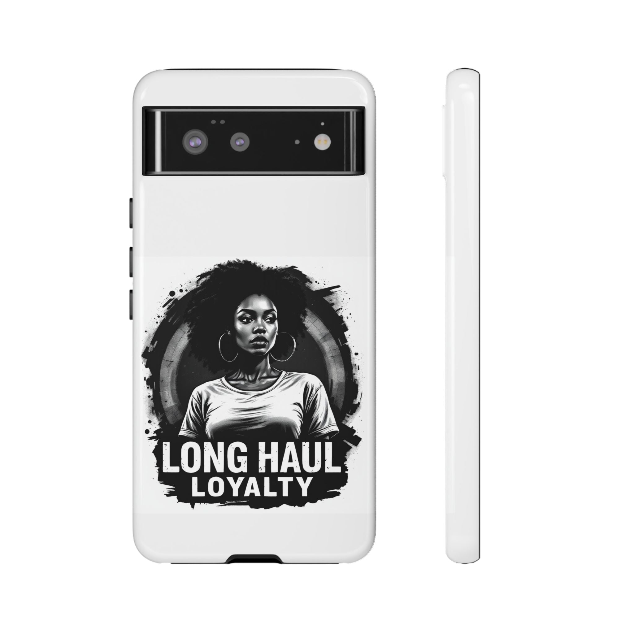 Phone Case — "Long Haul Loyalty" Black & White Portrait Protective Case