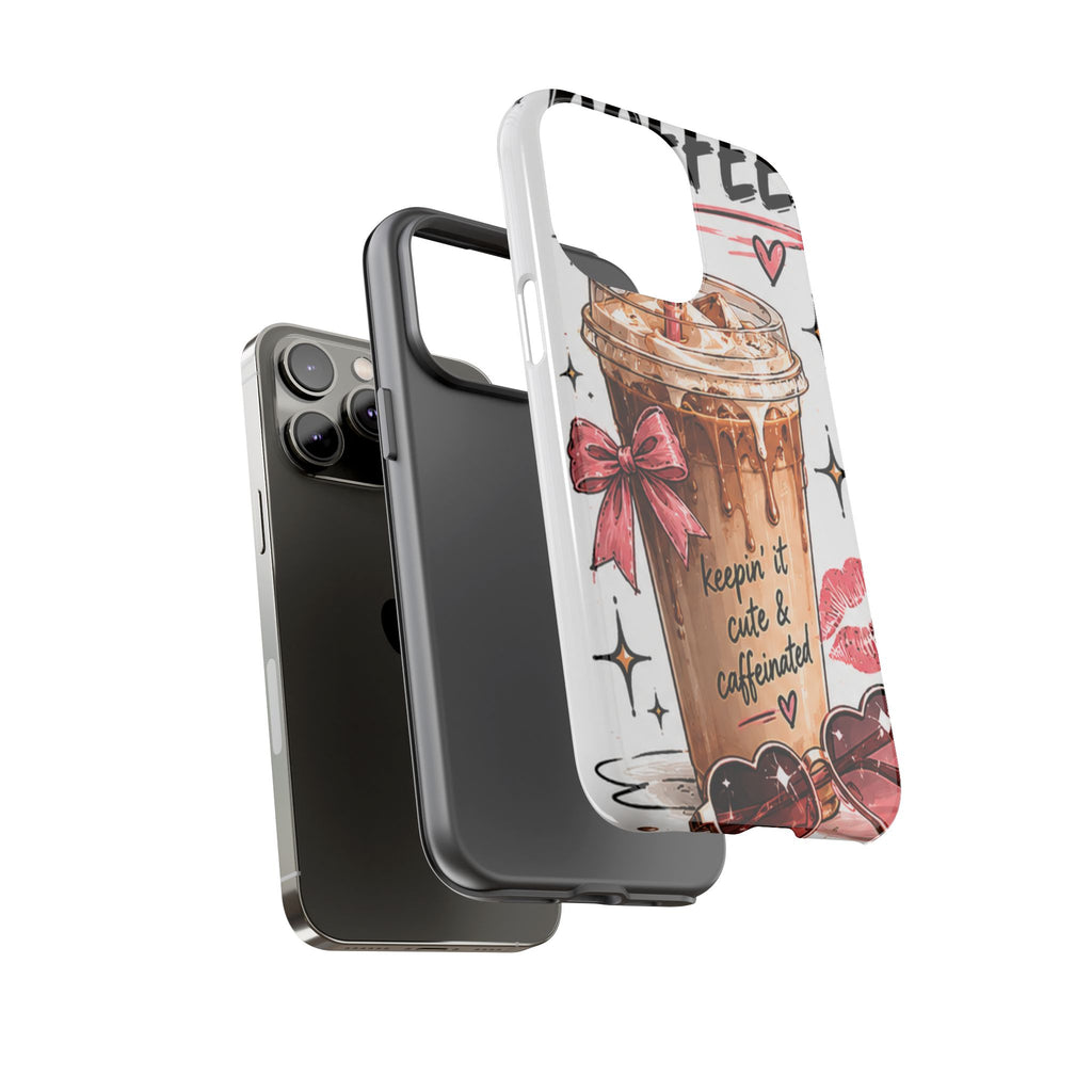 Phone Case — "Keepin' It Cute & Caffeinated" Iced Coffee Design