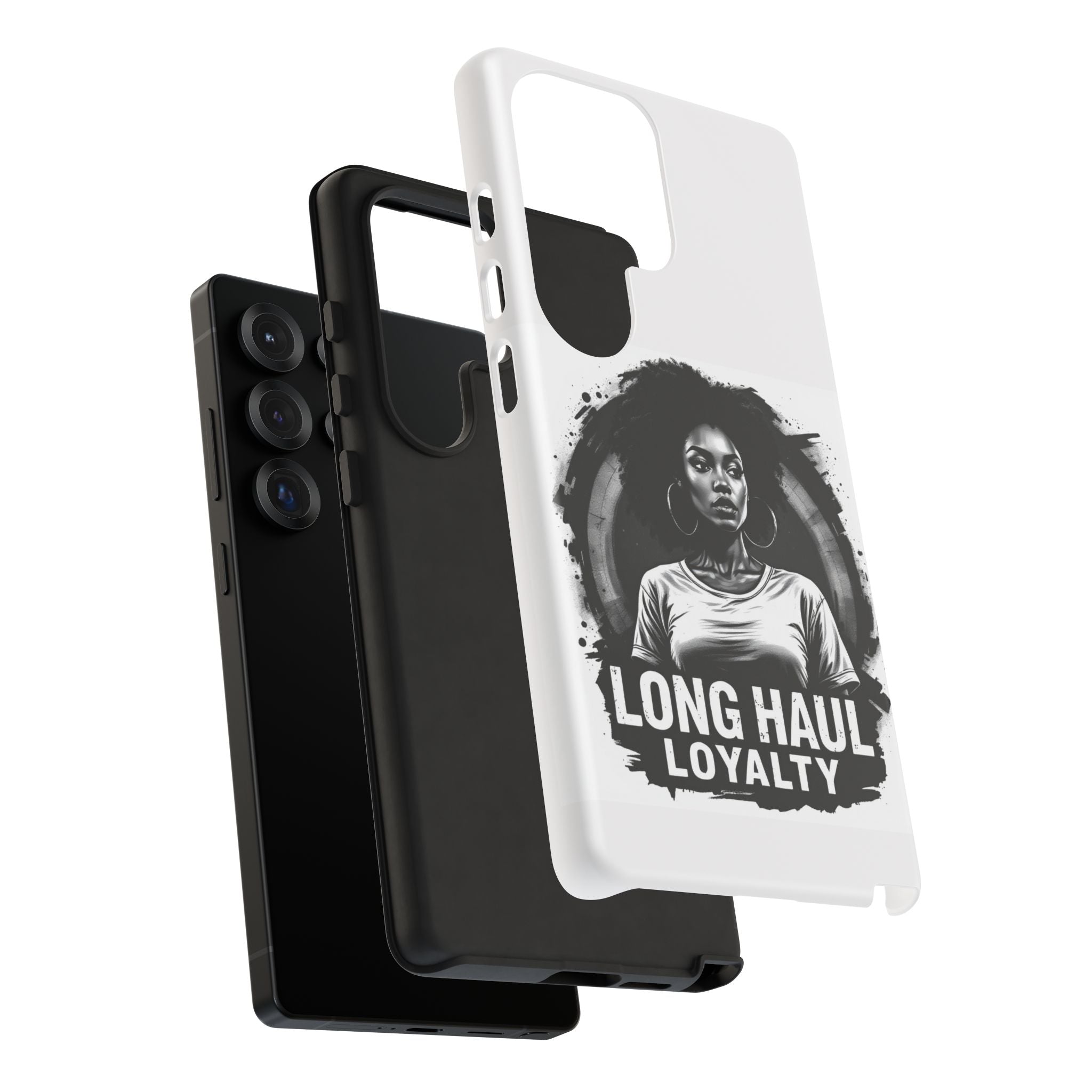 Phone Case — "Long Haul Loyalty" Black & White Portrait Protective Case