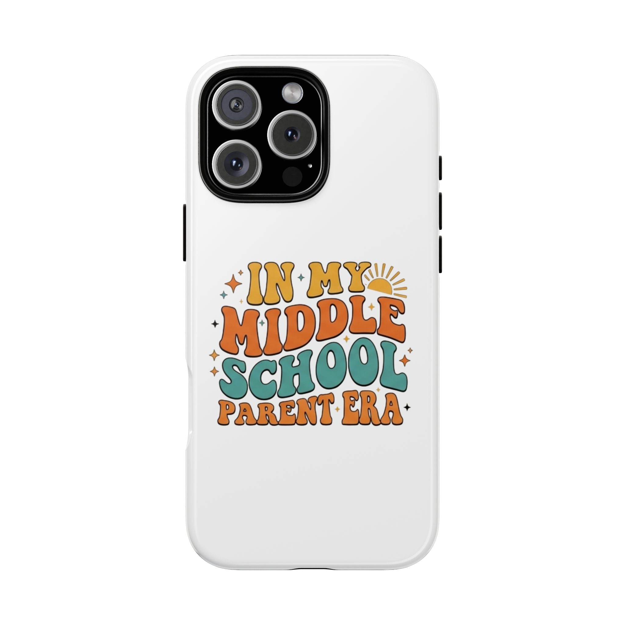 Middle School Parent Phone Case — "In My Middle School Parent Era" Retro Design