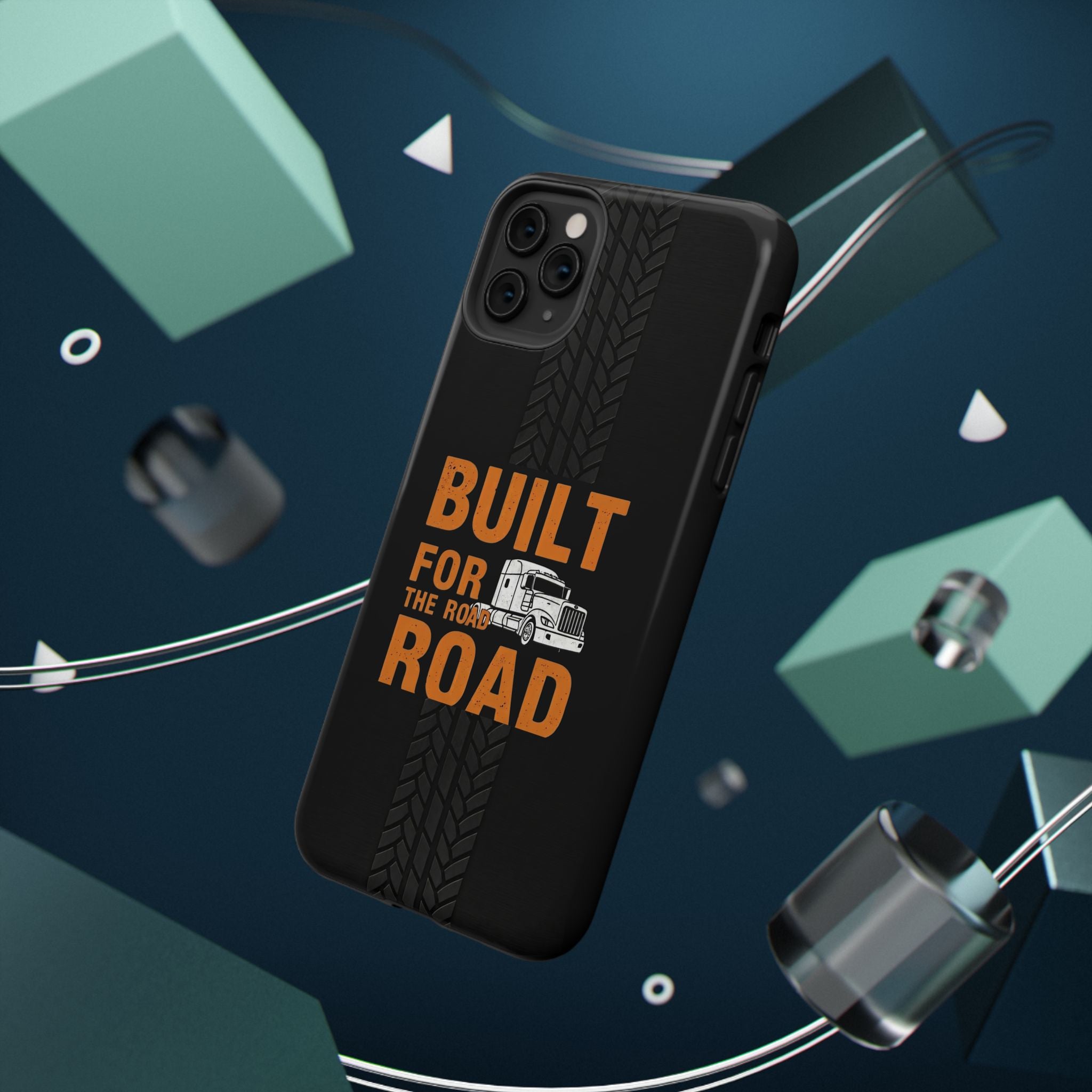 Phone Case — "Built for the Road" Truck Tire-Track Impact-Resistant Case