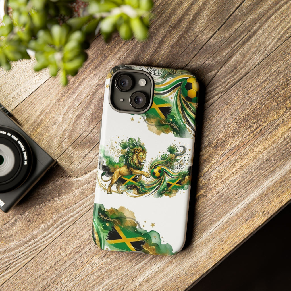 Jamaica Lion Phone Case — Jamaican Flag Rasta Protective Tough Case