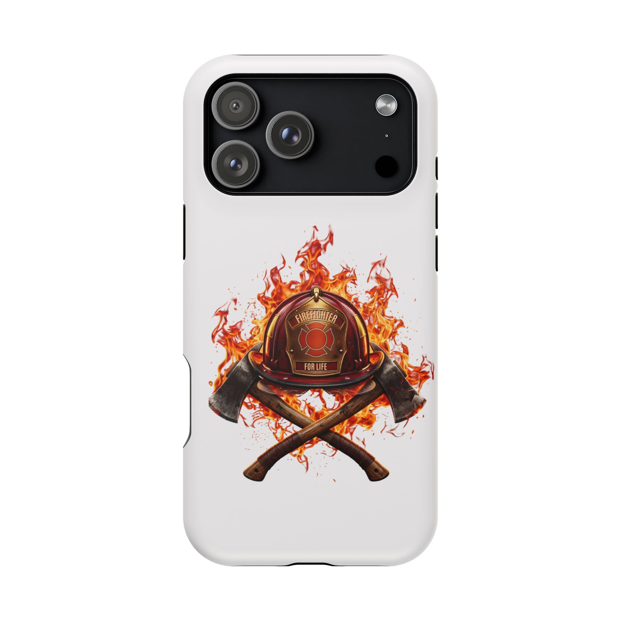 Firefighter Helmet Flames Phone Case — Station 117 Magnetic Impact-Resistant Case