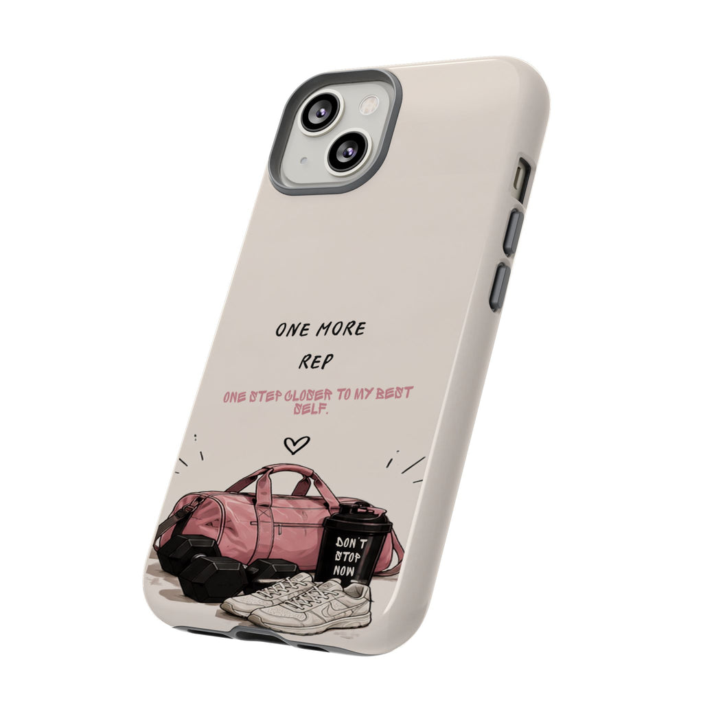 Gym Phone Case — "One More Rep" Workout Duffle & Sneakers Protective Case