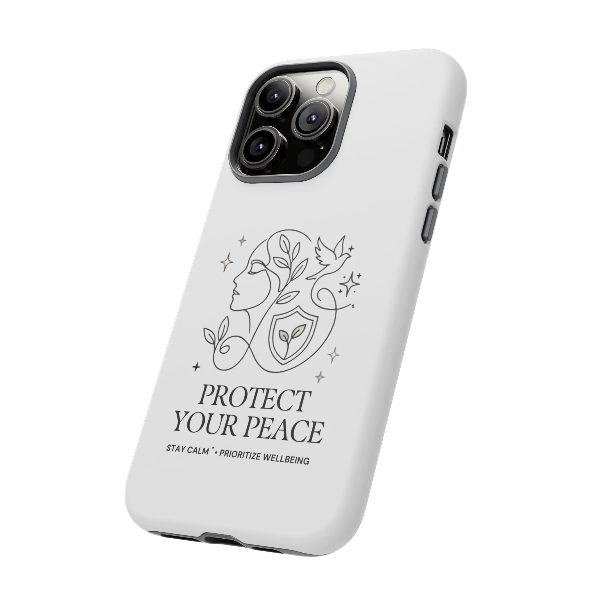 Protect Your Peace Phone Case – Minimalist Wellness iPhone Cover
