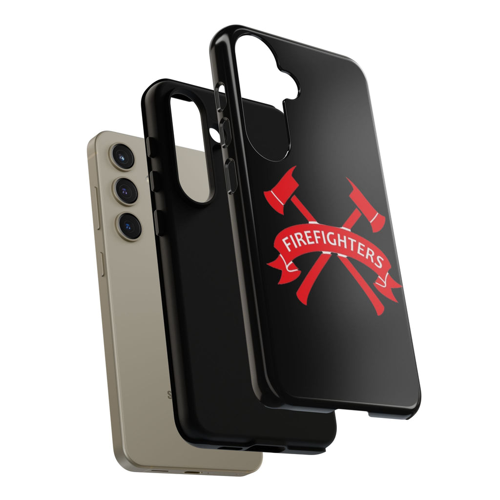 Firefighters Tough Phone Case — Red Crossed Axes Design