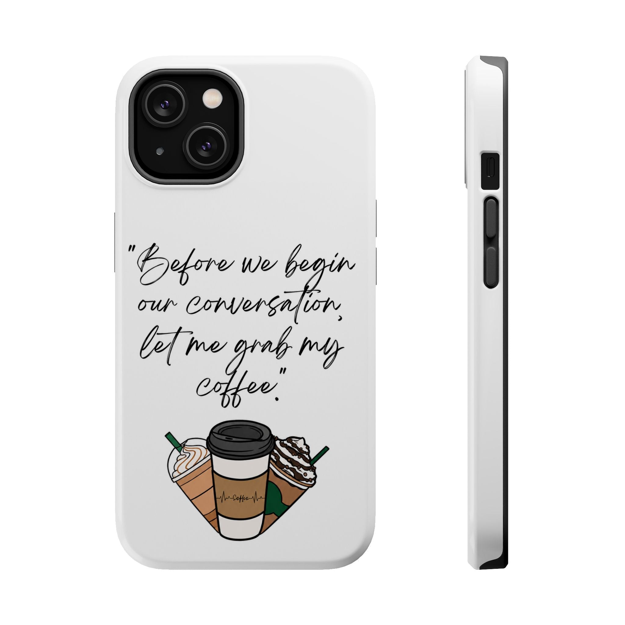 Coffee Quote Magnetic Impact-Resistant Phone Case
