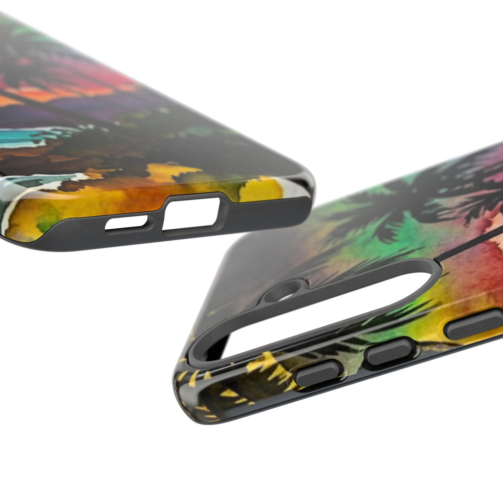 Tropical Sunset Phone Case – Palm Tree Beach Protective Cover