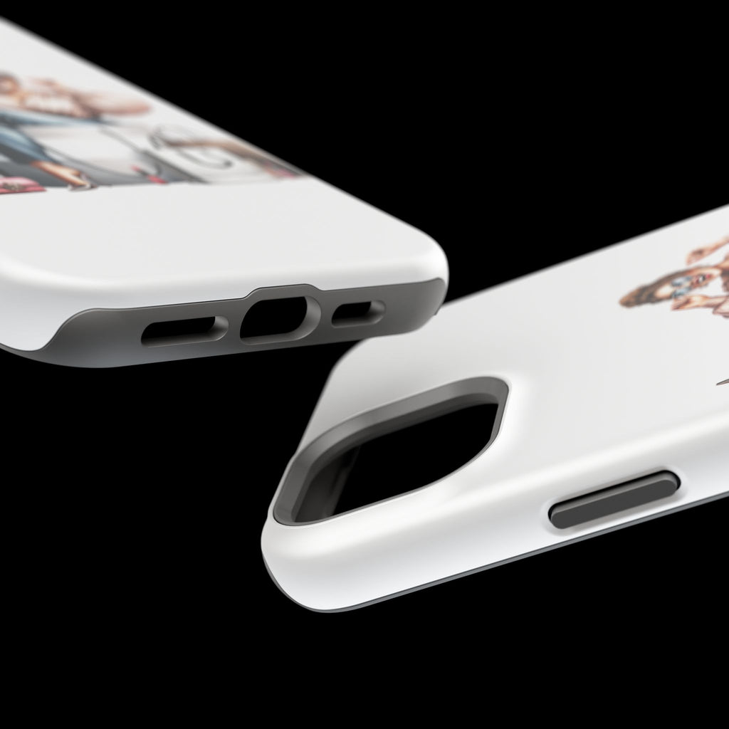 Magnetic Impact-Resistant Case — Luxury Shopper Goddess on Clouds Phone Cover