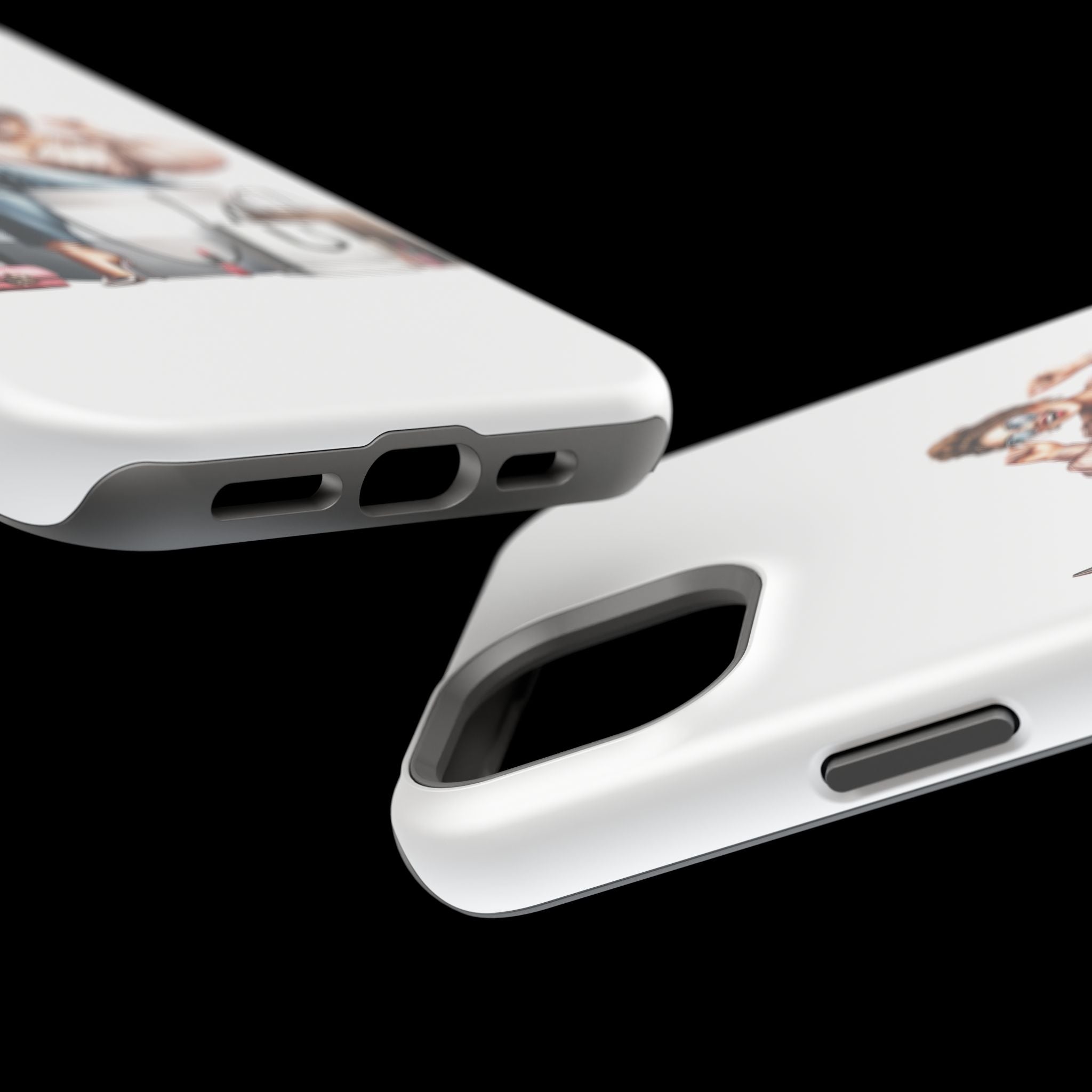 Magnetic Impact-Resistant Case — Luxury Shopper Goddess on Clouds Phone Cover