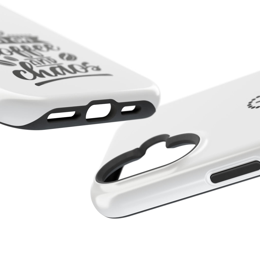 Phone Case — "Run on Coffee and Chaos" Impact-Resistant Protective Cover