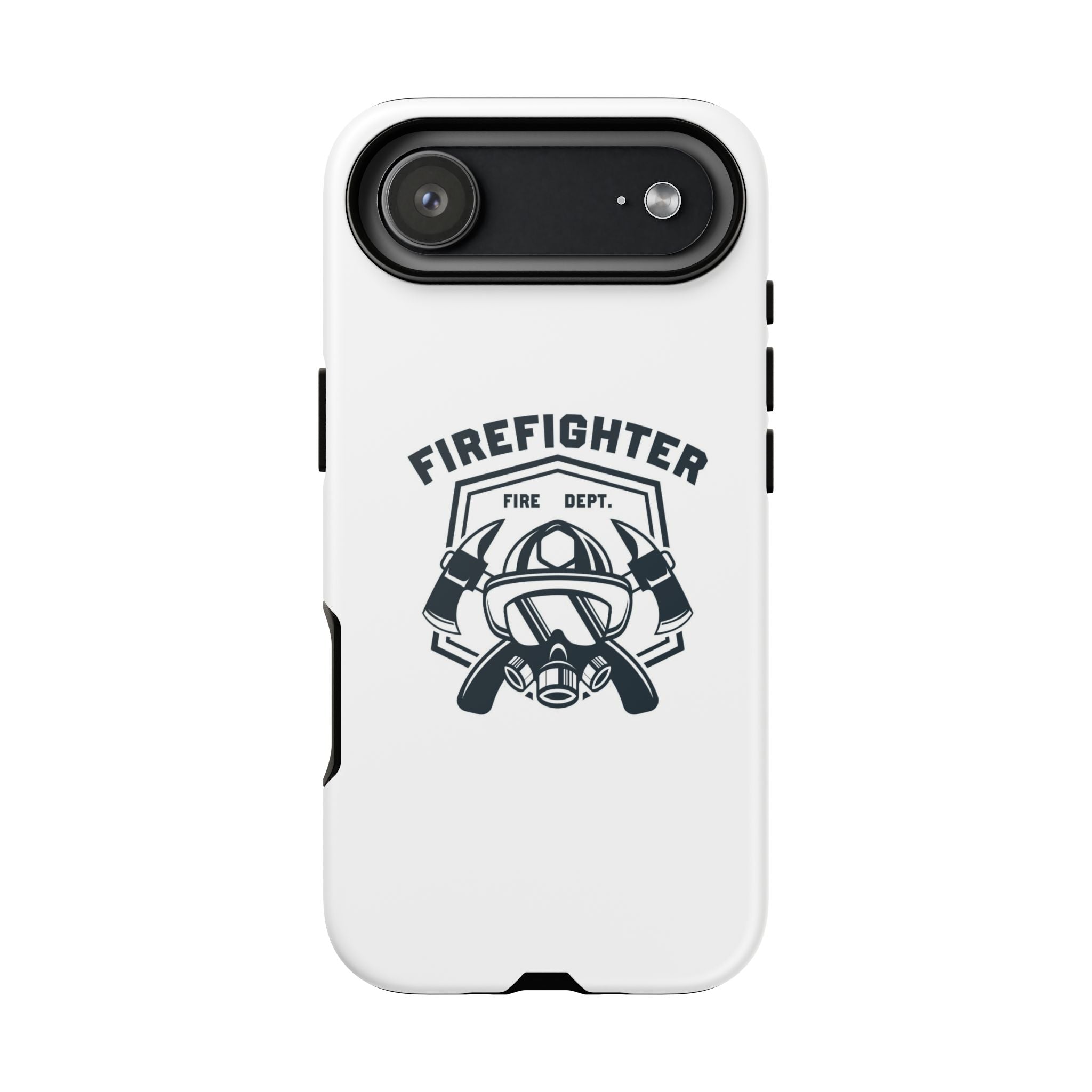 Firefighter Tough Phone Case — Fire Dept Helmet & Axes Protective Cover