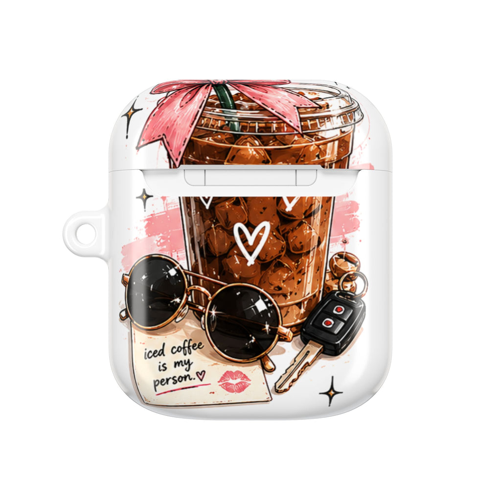 AirPod Case — Iced Coffee Is My Person Cute Graphic Protective Case