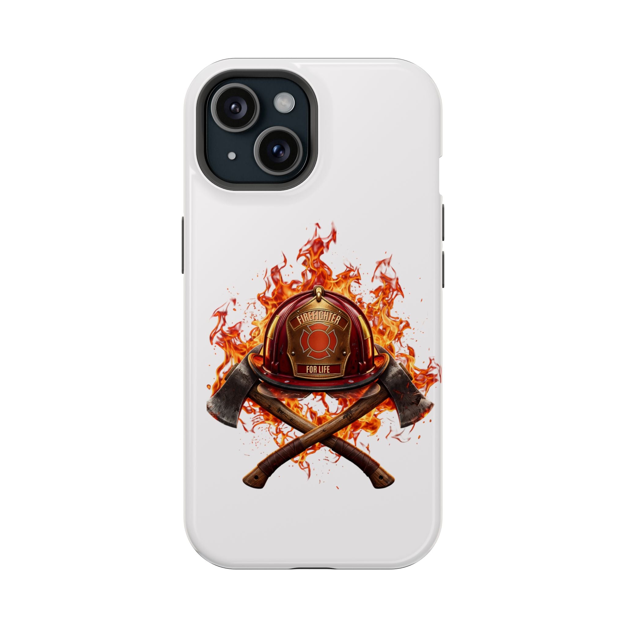Firefighter Helmet Flames Phone Case — Station 117 Magnetic Impact-Resistant Case