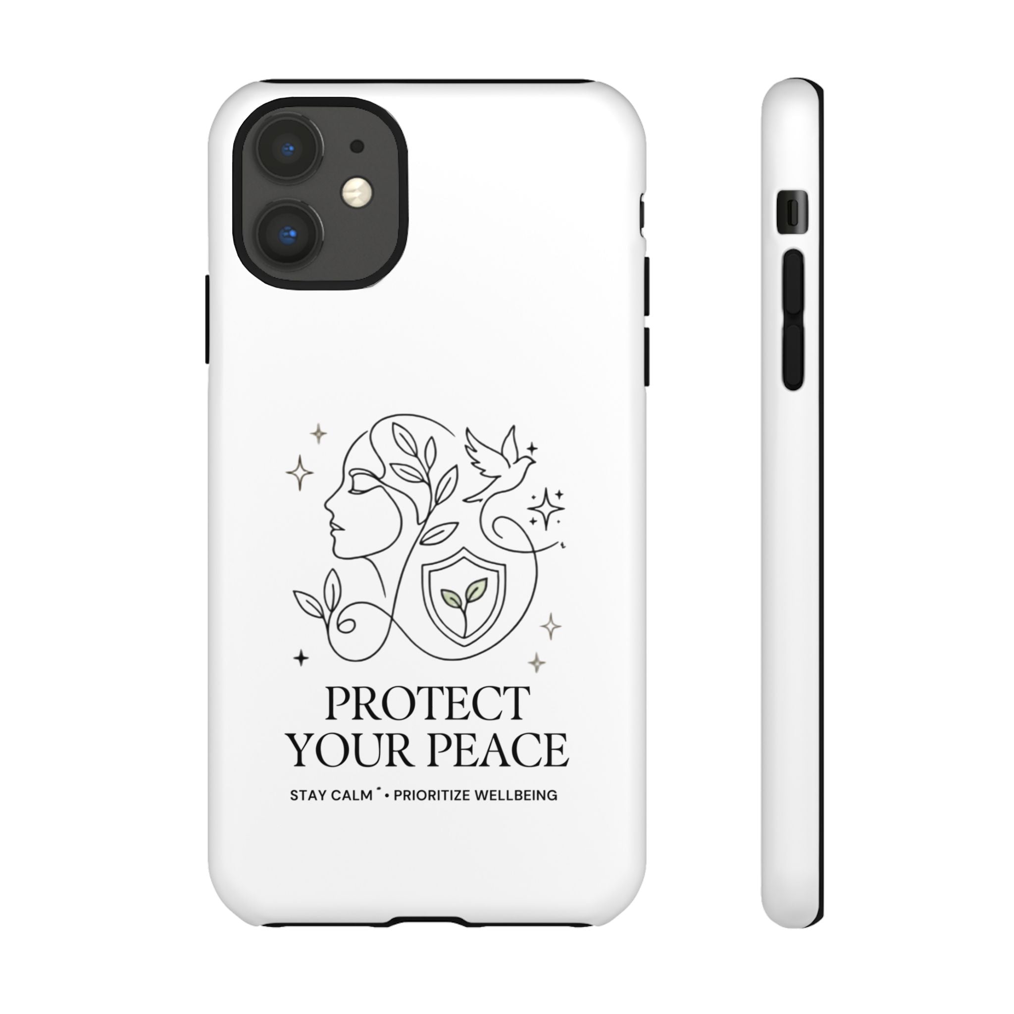 Protect Your Peace Phone Case – Minimalist Wellness iPhone Cover