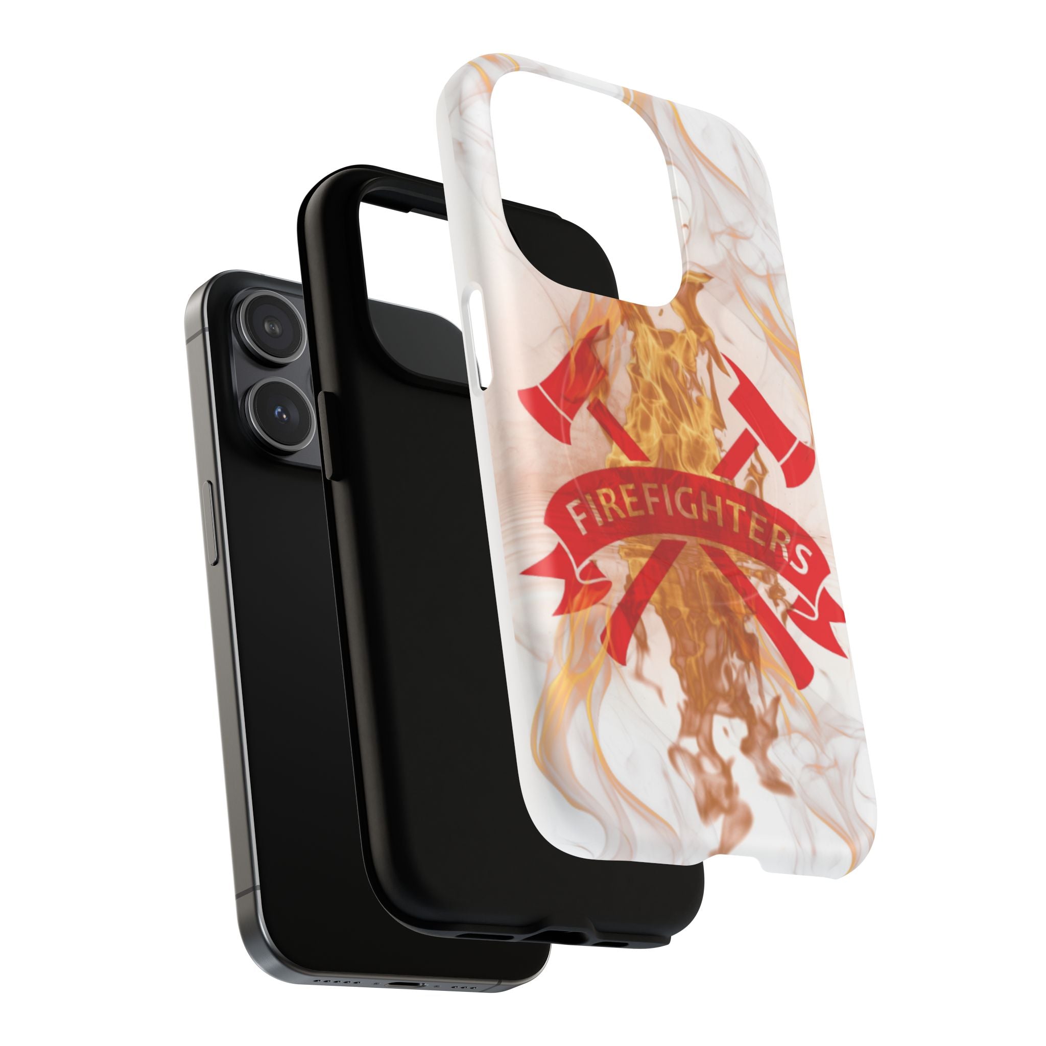 Firefighter Emblem Tough Magnetic Phone Case — Flame Design