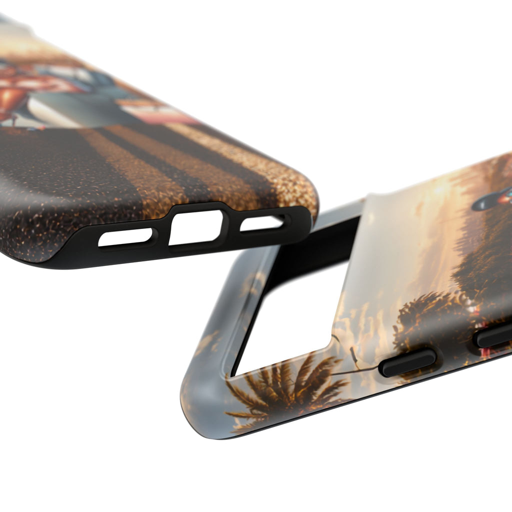 Phone Case — Chic Shopper Illustration on Cloud Background