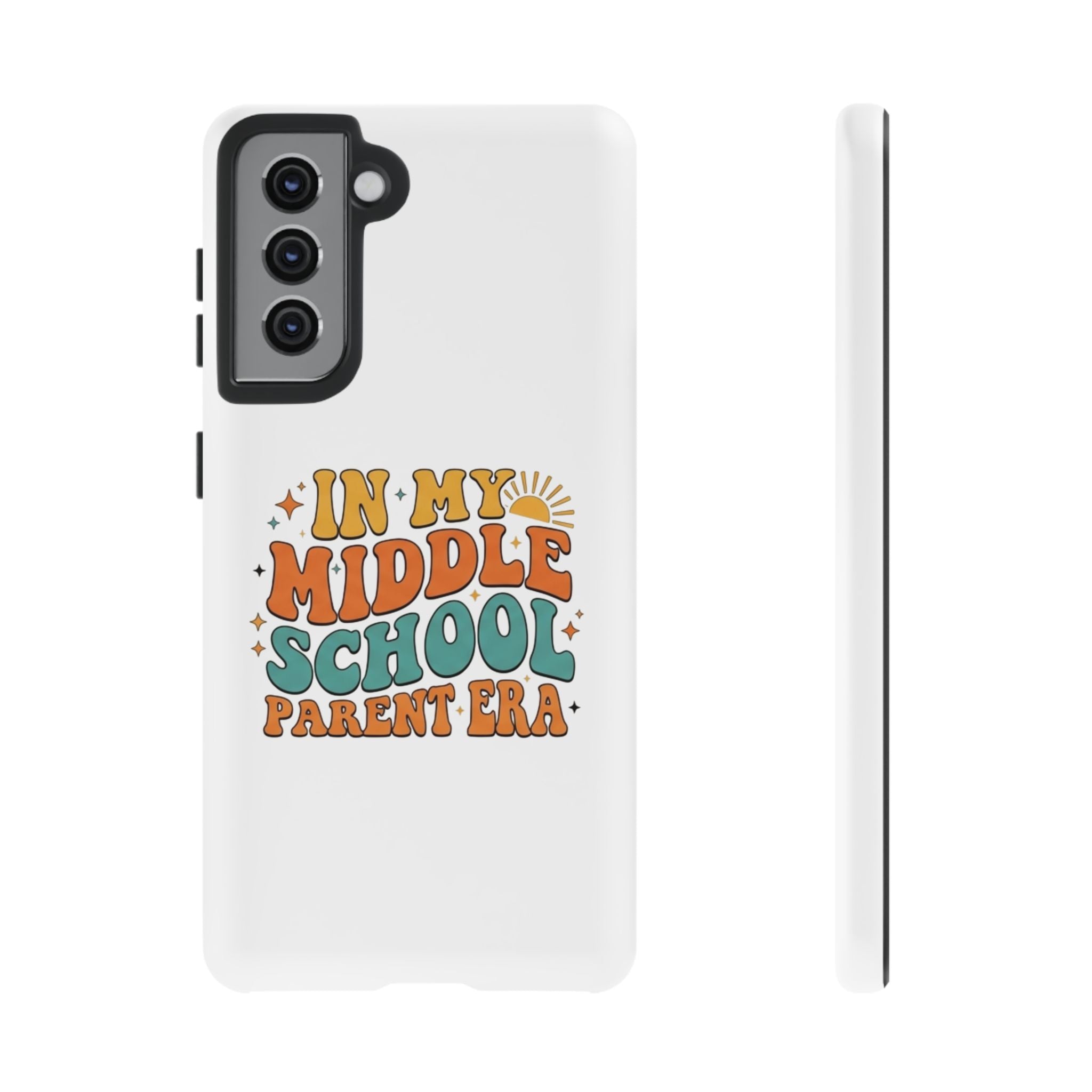 Middle School Parent Phone Case — "In My Middle School Parent Era" Retro Design