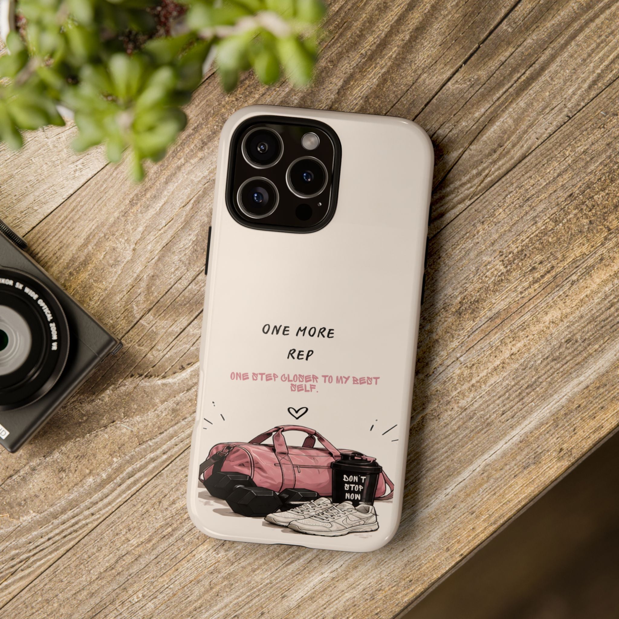Gym Phone Case — "One More Rep" Workout Duffle & Sneakers Protective Case