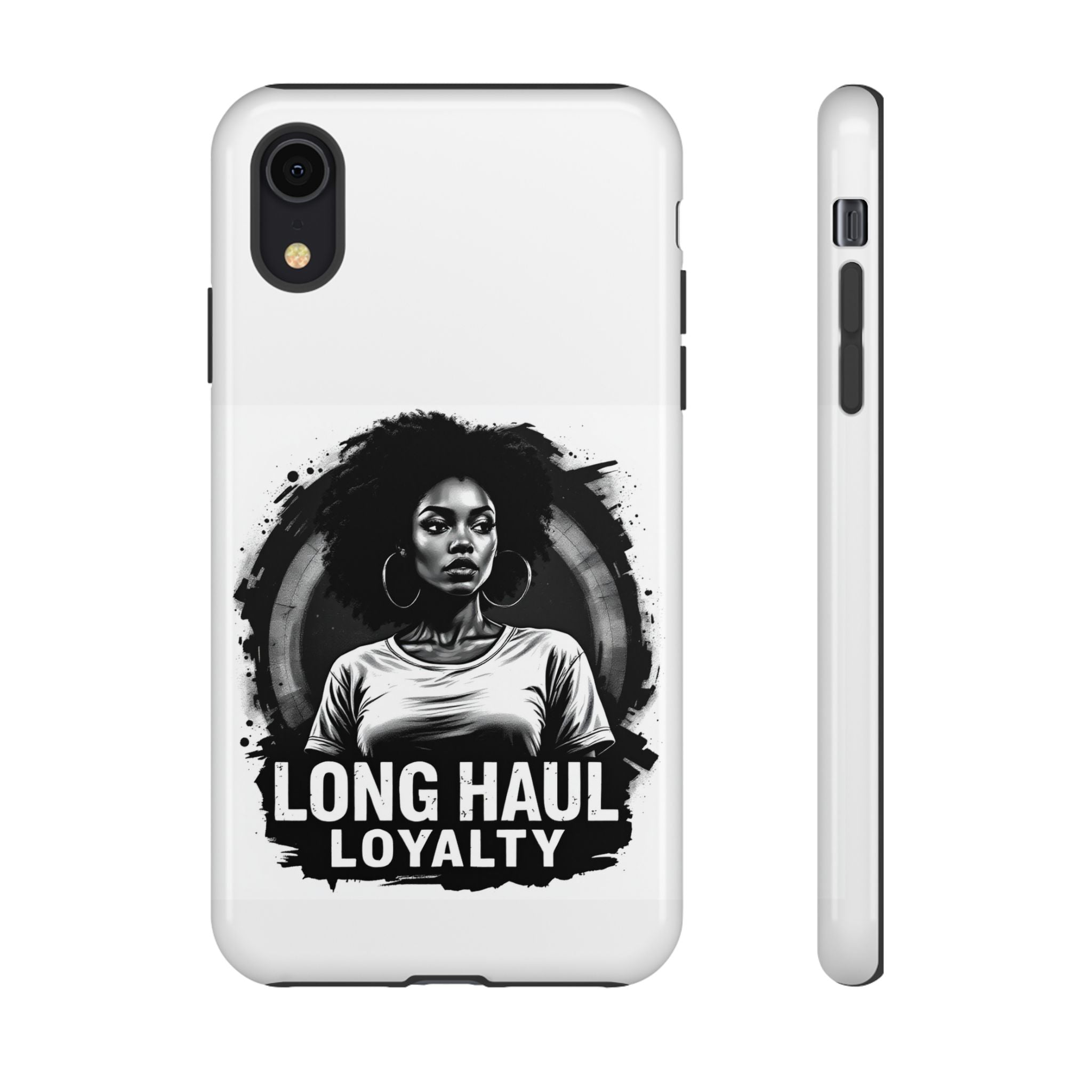 Phone Case — "Long Haul Loyalty" Black & White Portrait Protective Case