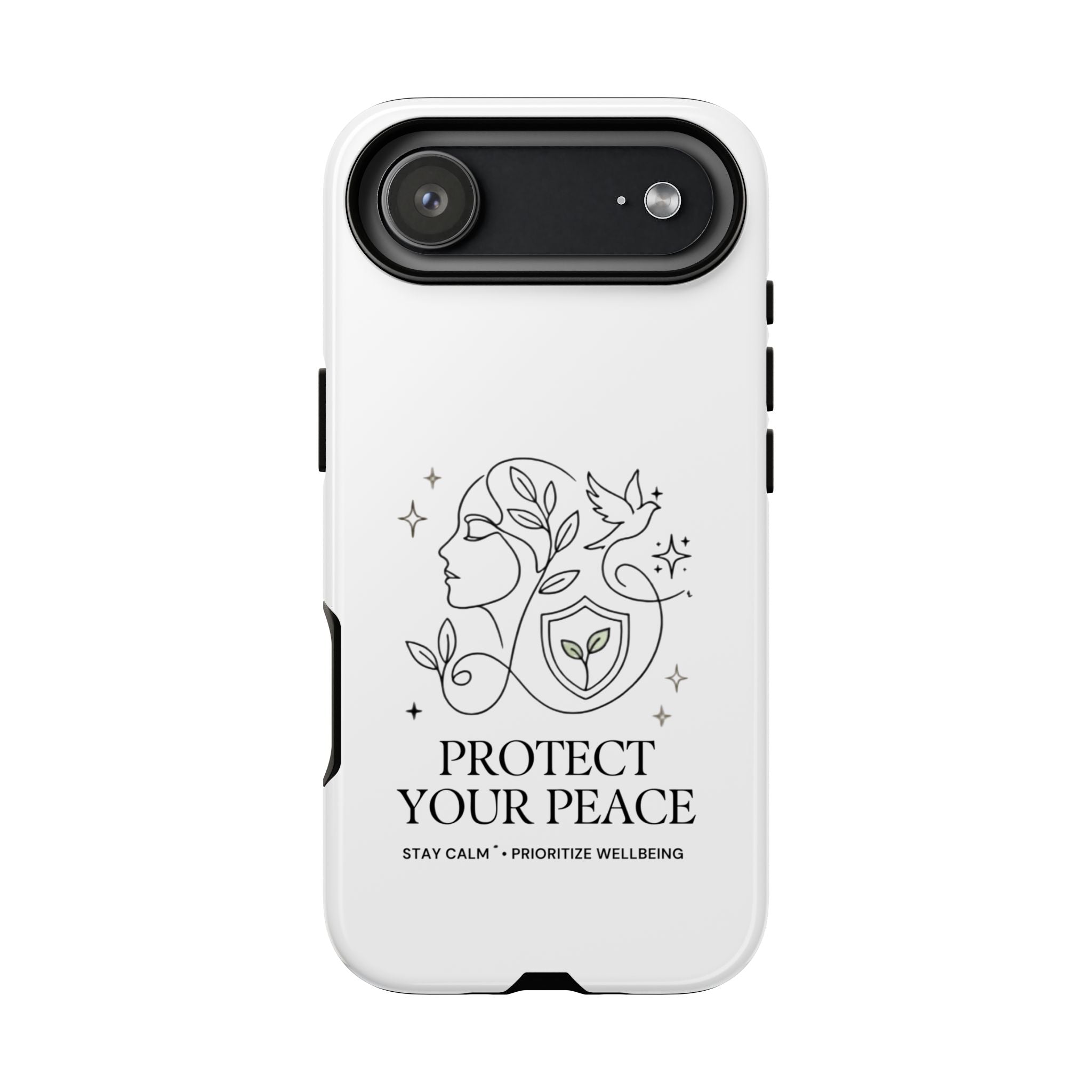 Protect Your Peace Phone Case – Minimalist Wellness iPhone Cover