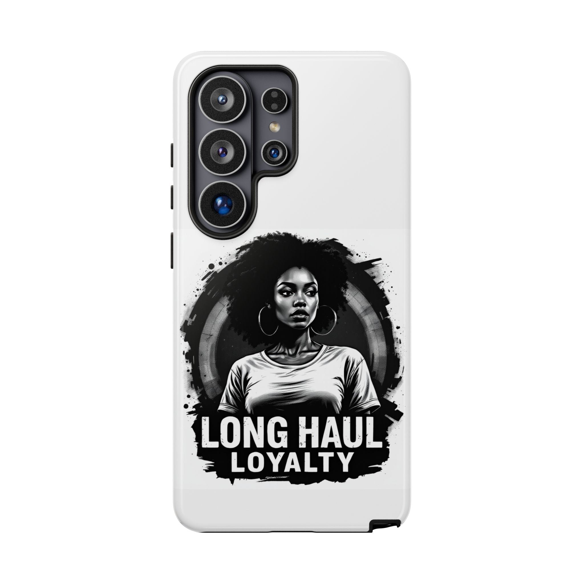 Phone Case — "Long Haul Loyalty" Black & White Portrait Protective Case