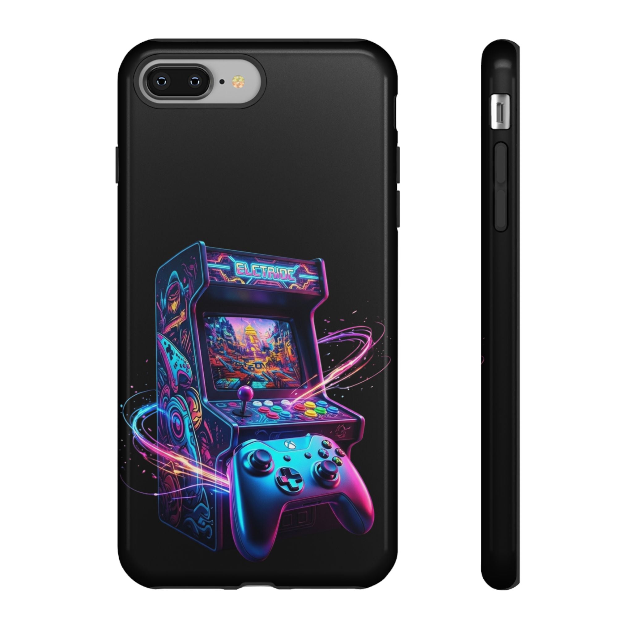 Retro Arcade Phone Case — Neon Gaming Controller Design