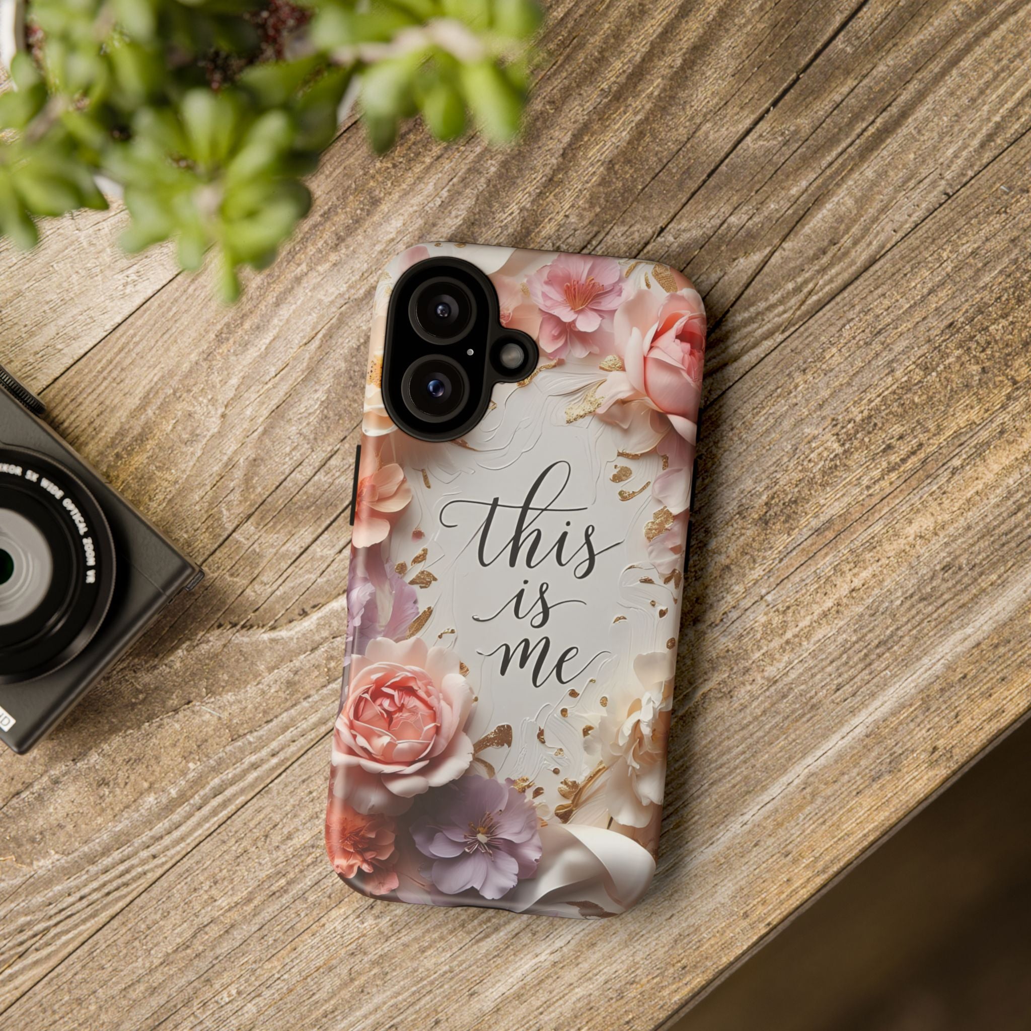 Floral "This Is Me" Tough Phone Case — Protective Floral iPhone Cover for Self-Expression, Gift for Her