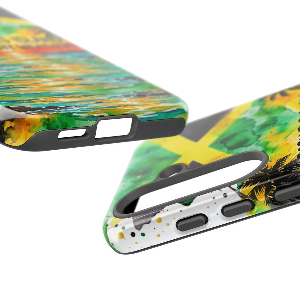 Phone Case — "Born Fi Dis Island, Built Fi Any Weather" Tropical Beach Protective Case