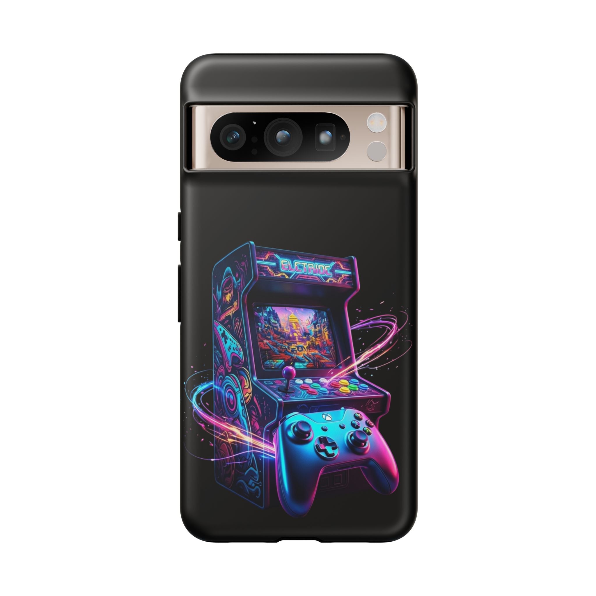 Retro Arcade Phone Case — Neon Gaming Controller Design