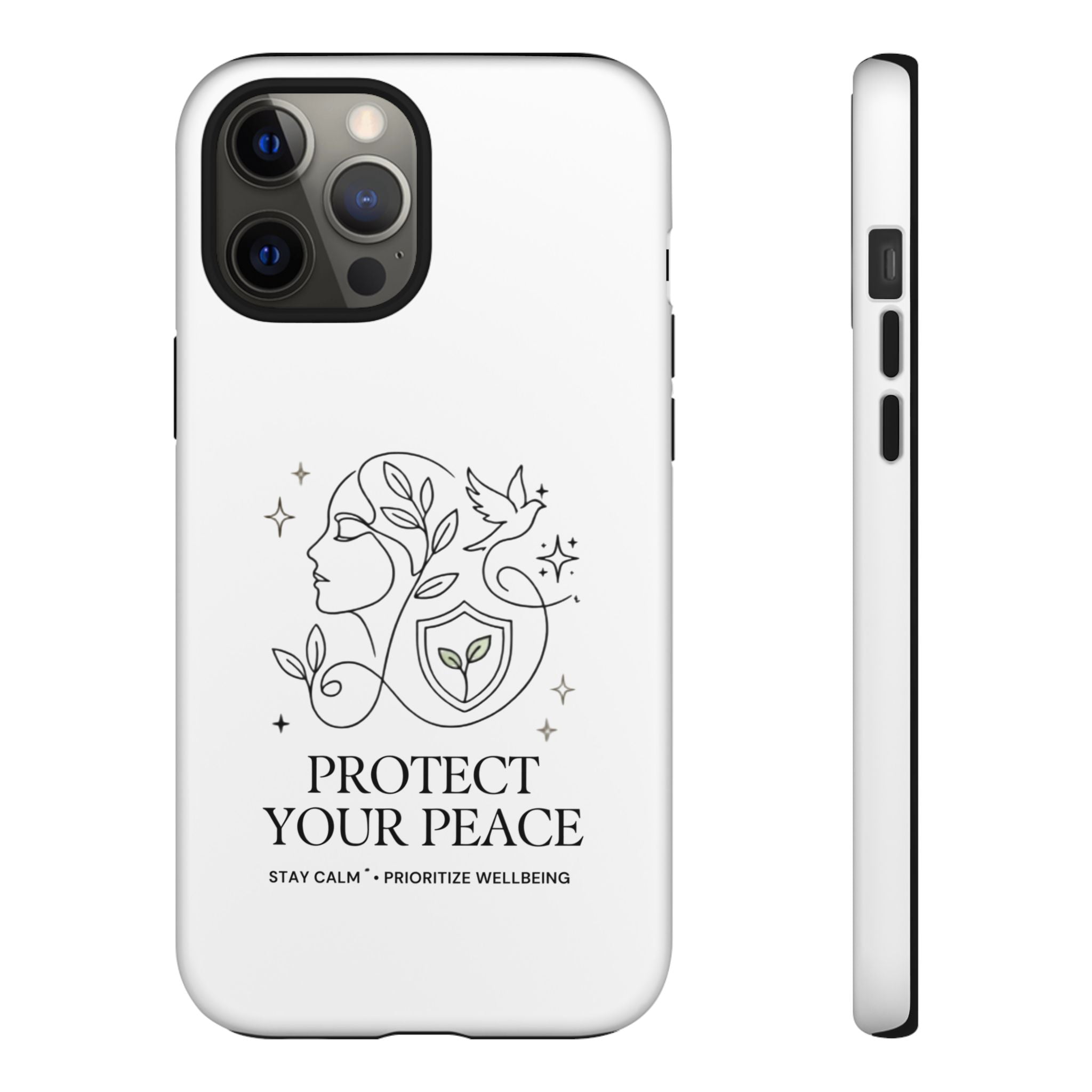 Protect Your Peace Phone Case – Minimalist Wellness iPhone Cover