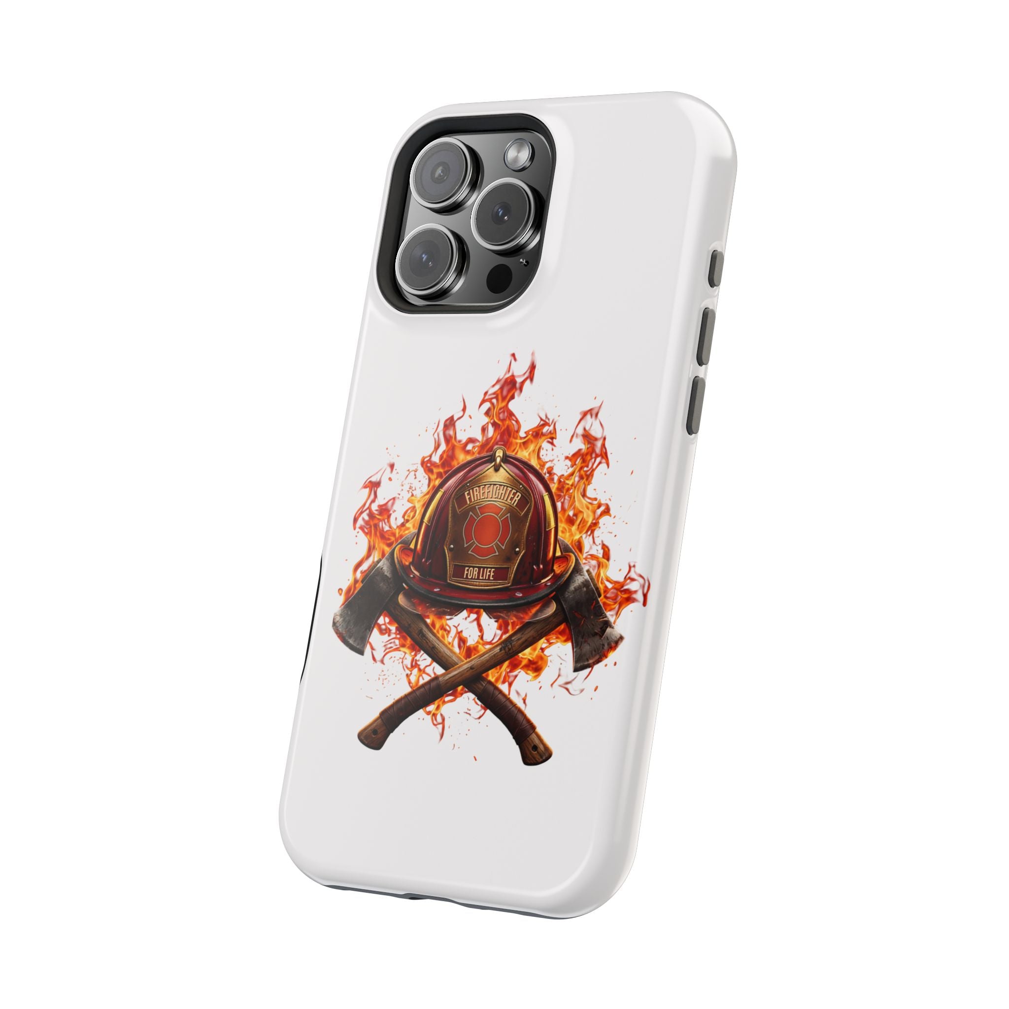 Firefighter Helmet Flames Phone Case — Station 117 Magnetic Impact-Resistant Case
