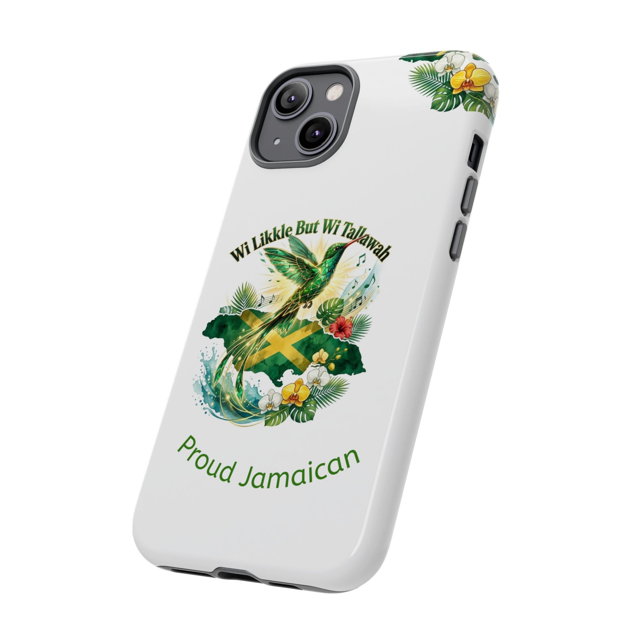 Jamaica Hummingbird Phone Case — “Wi Likkle But Wi Tallawah” Tropical Protective Cover