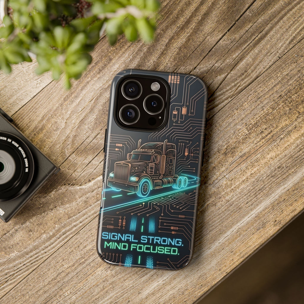 Truck Driver Gamer Phone Case — “Real Life. No Pause Button.”
