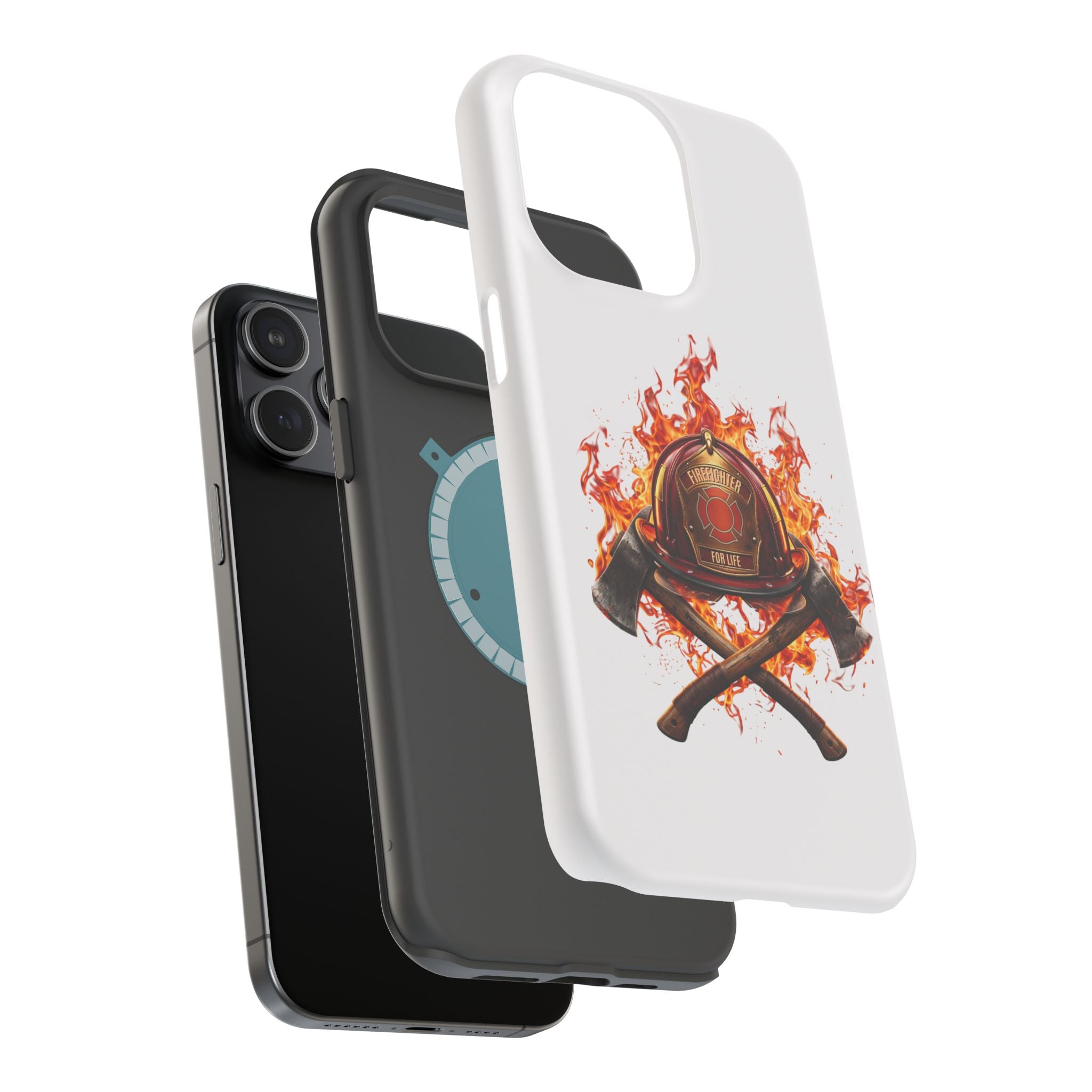 Firefighter Helmet Flames Phone Case — Station 117 Magnetic Impact-Resistant Case