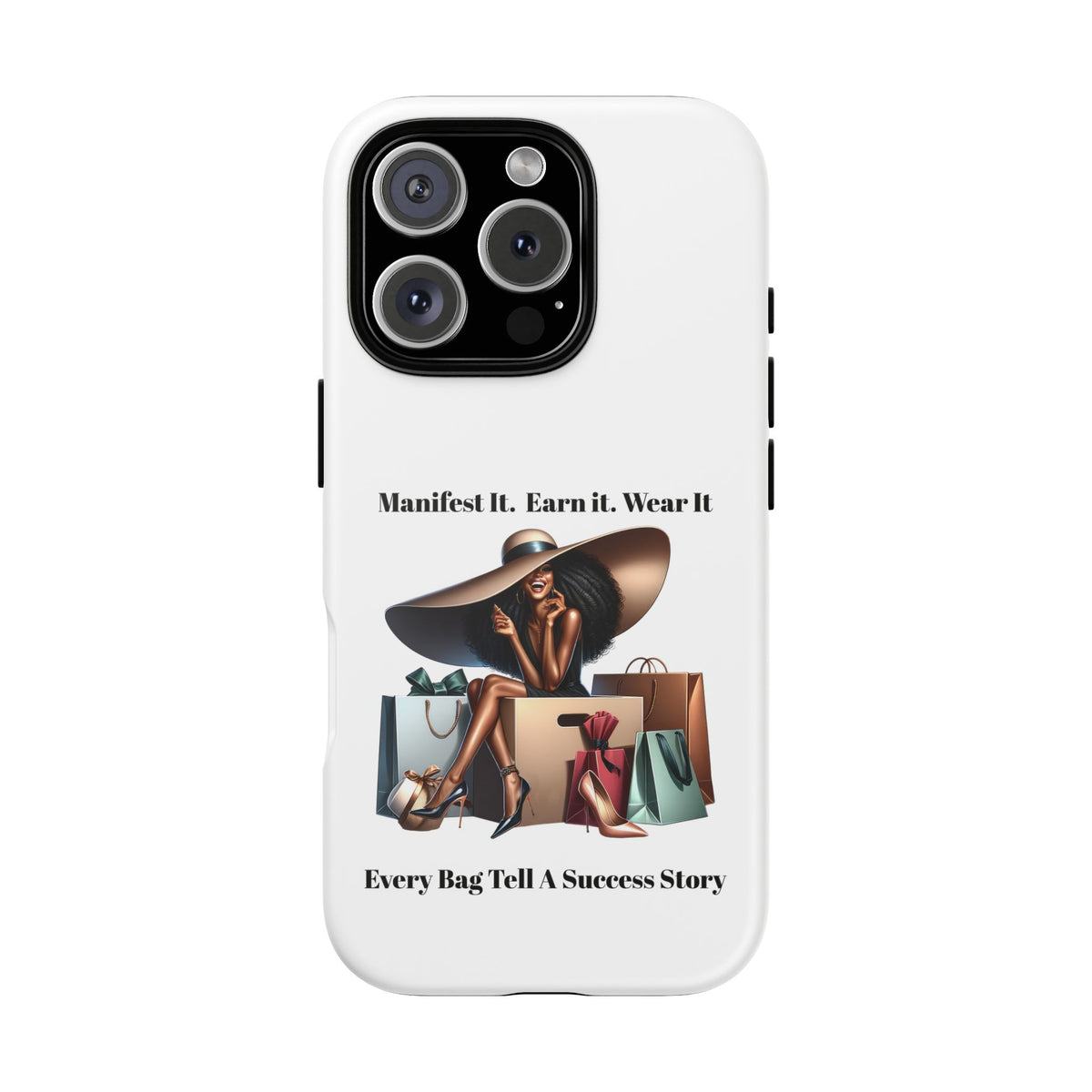 Phone Case - "Manifest It. Earn It. Wear It." Chic Shopper Design