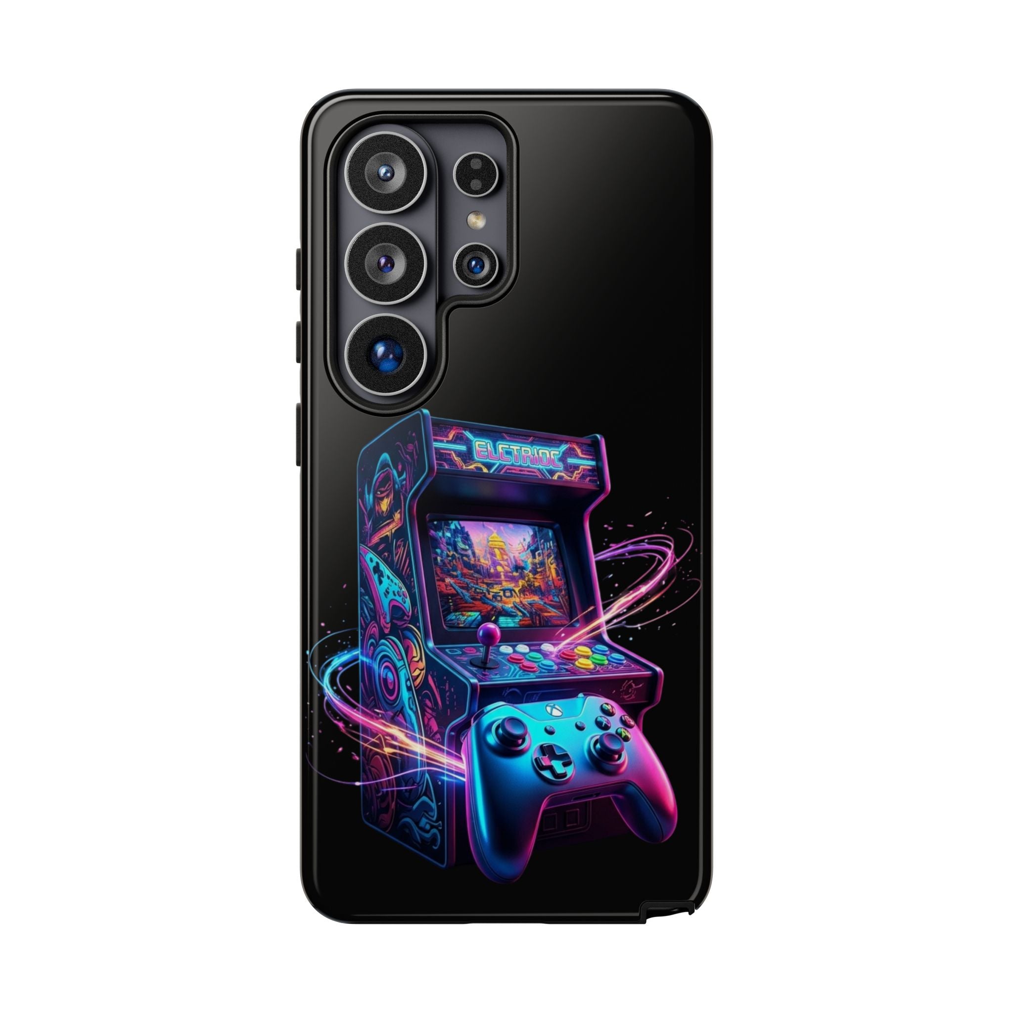 Retro Arcade Phone Case — Neon Gaming Controller Design