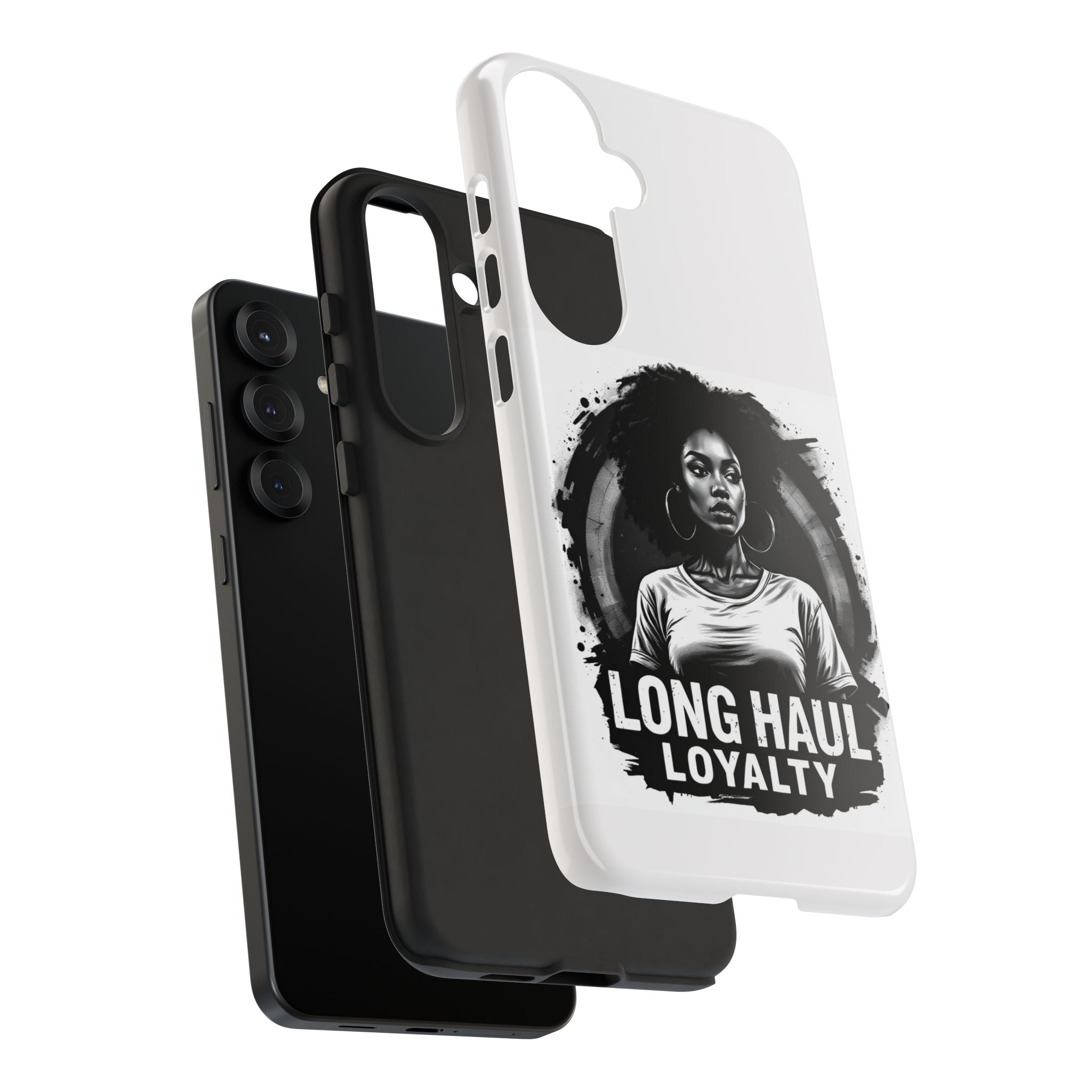 Phone Case — "Long Haul Loyalty" Black & White Portrait Protective Case