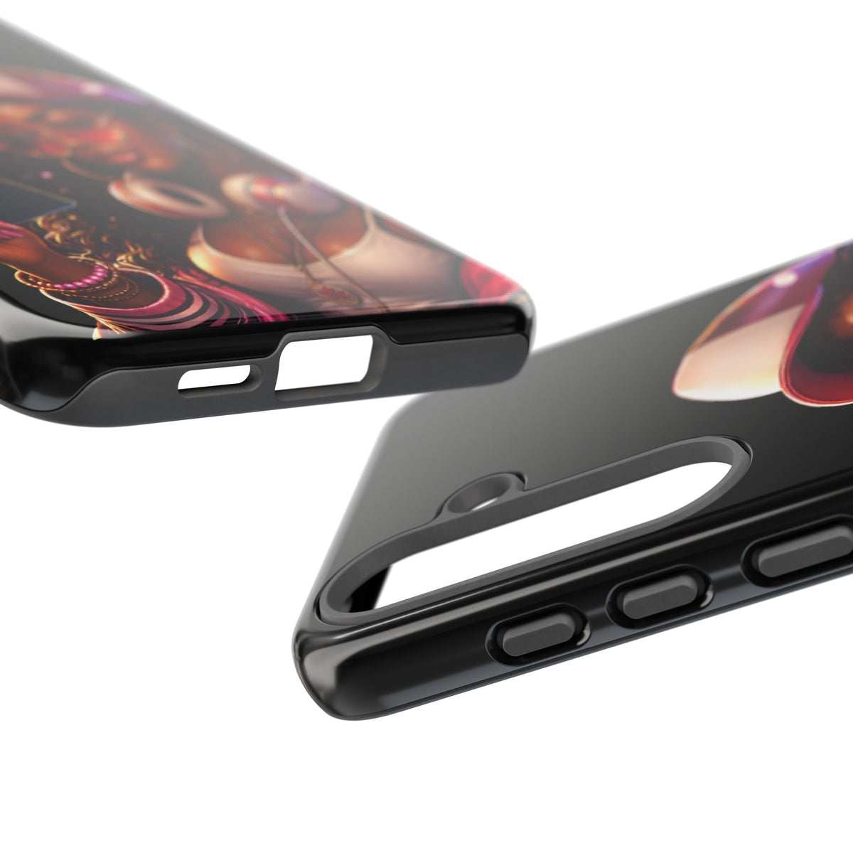 Tough Case – Stylized Urban Girl Phone Case with Headphones & Passport