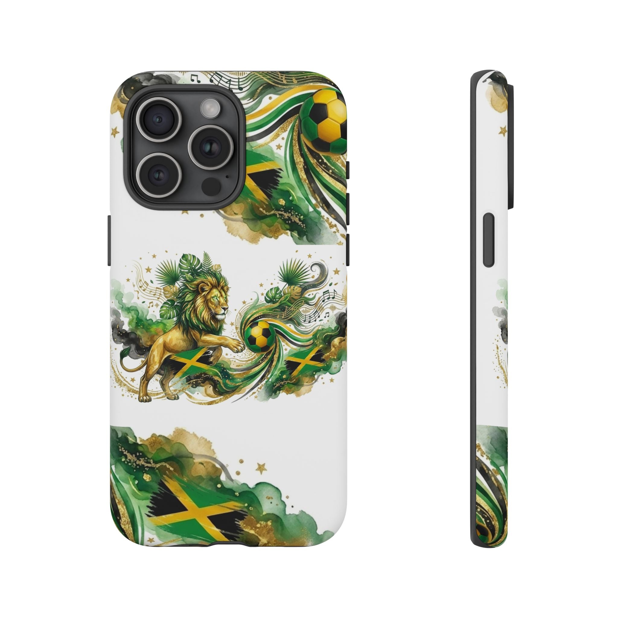 Jamaica Lion Phone Case — Jamaican Flag Rasta Protective Tough Case