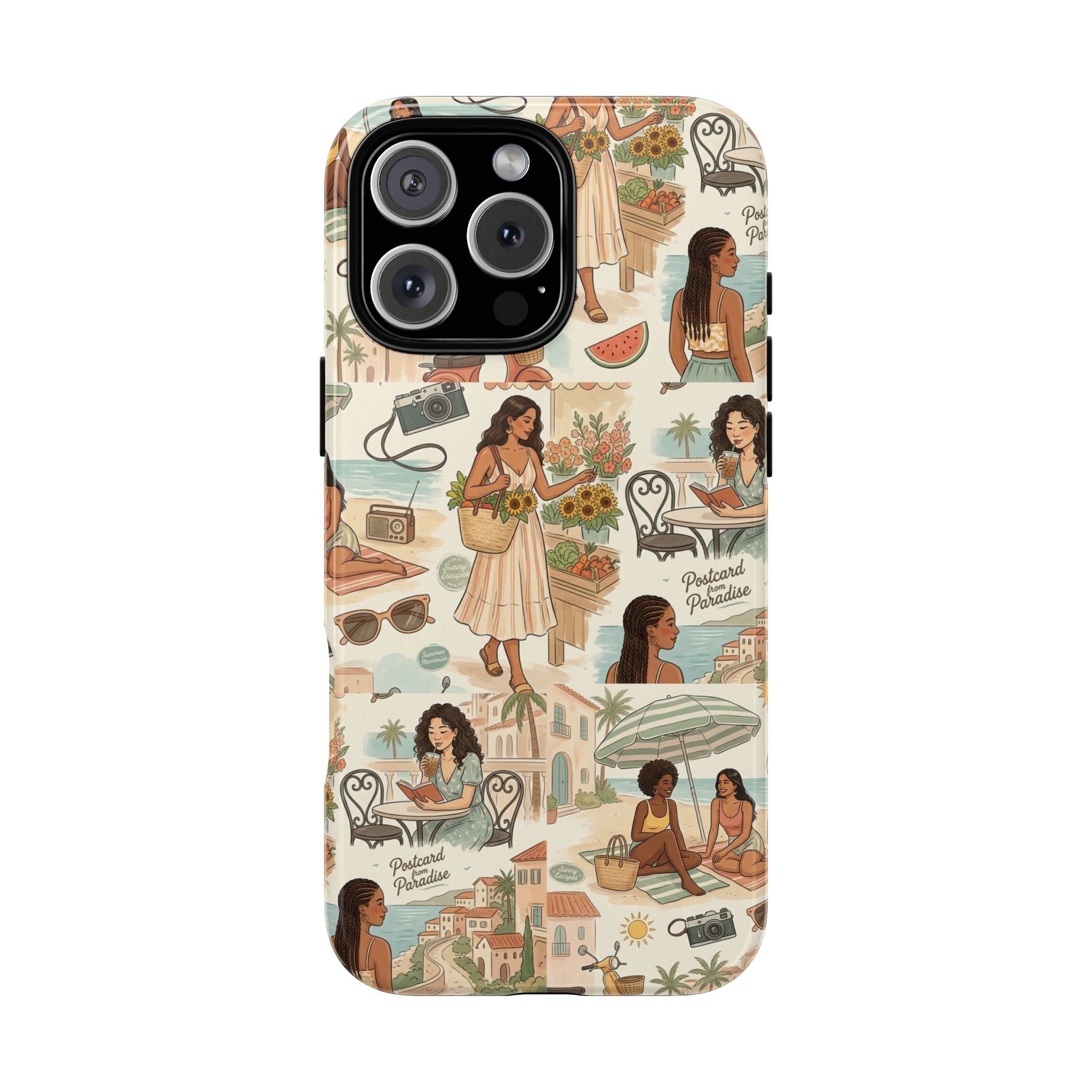 Tropical Vacation Phone Case — Vintage Beach Women Pattern