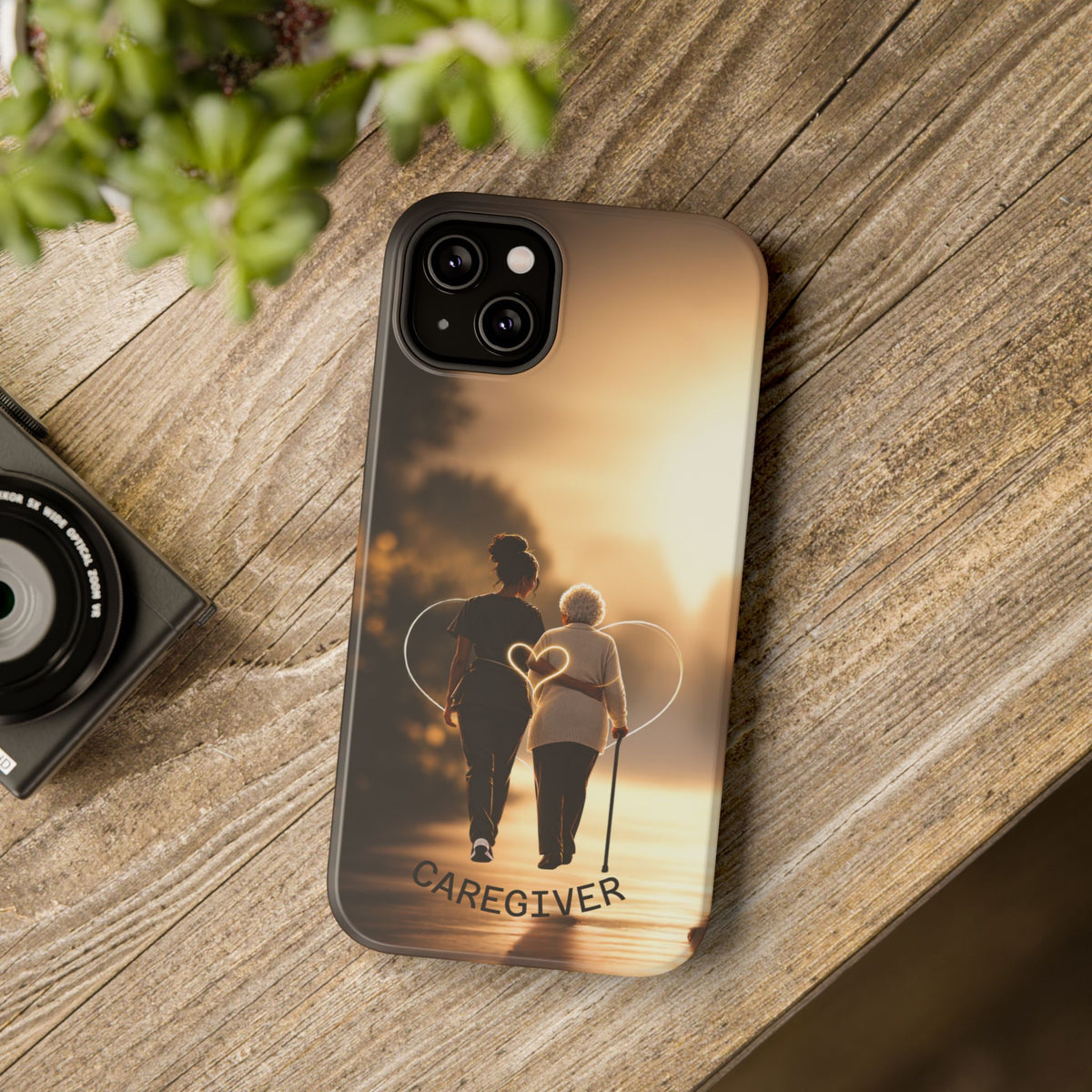 Caregiver Phone Case — Impact-Resistant Protective Case with Heart Design