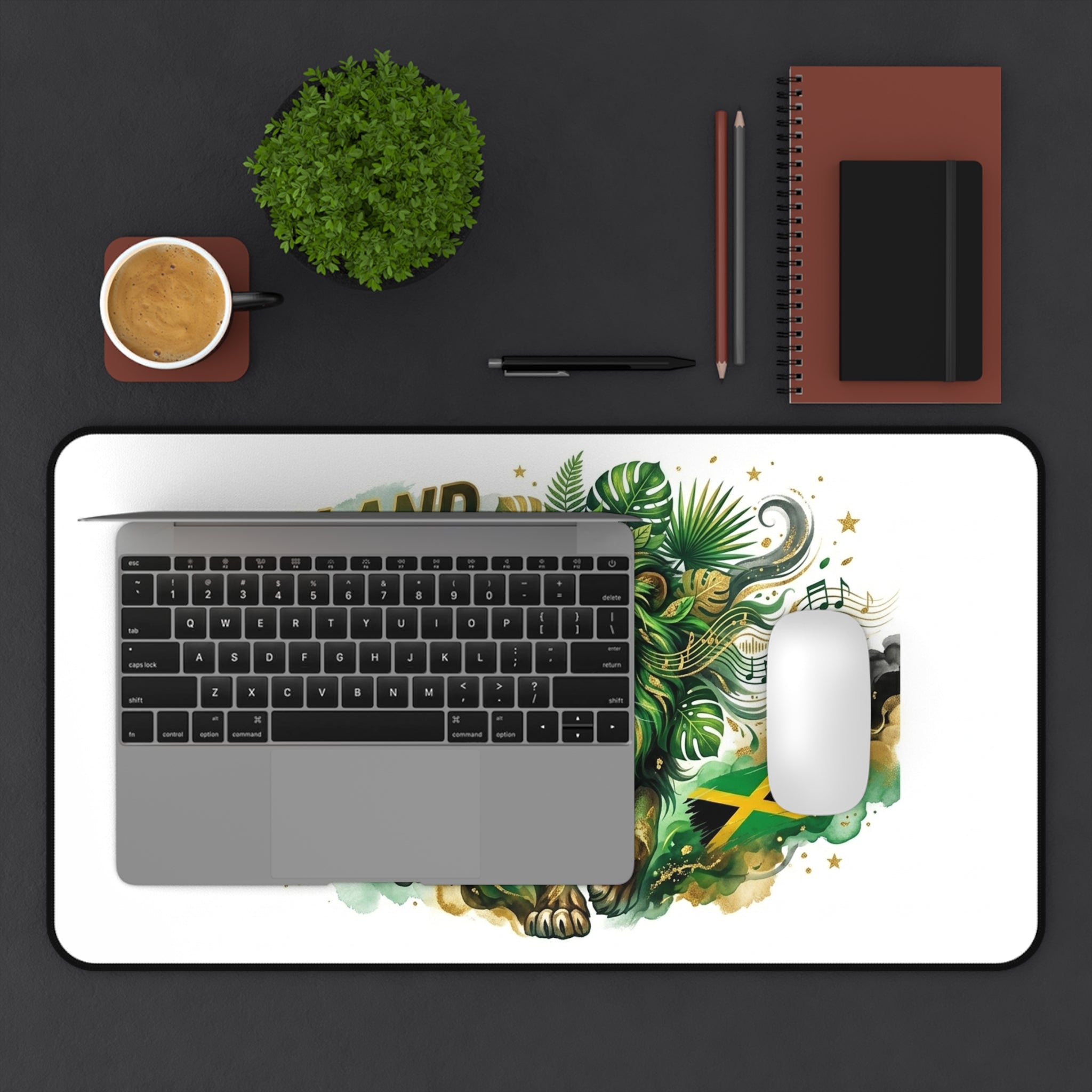 Island Energy Desk Mat — Jamaican Lion Gaming/Office Mouse Pad