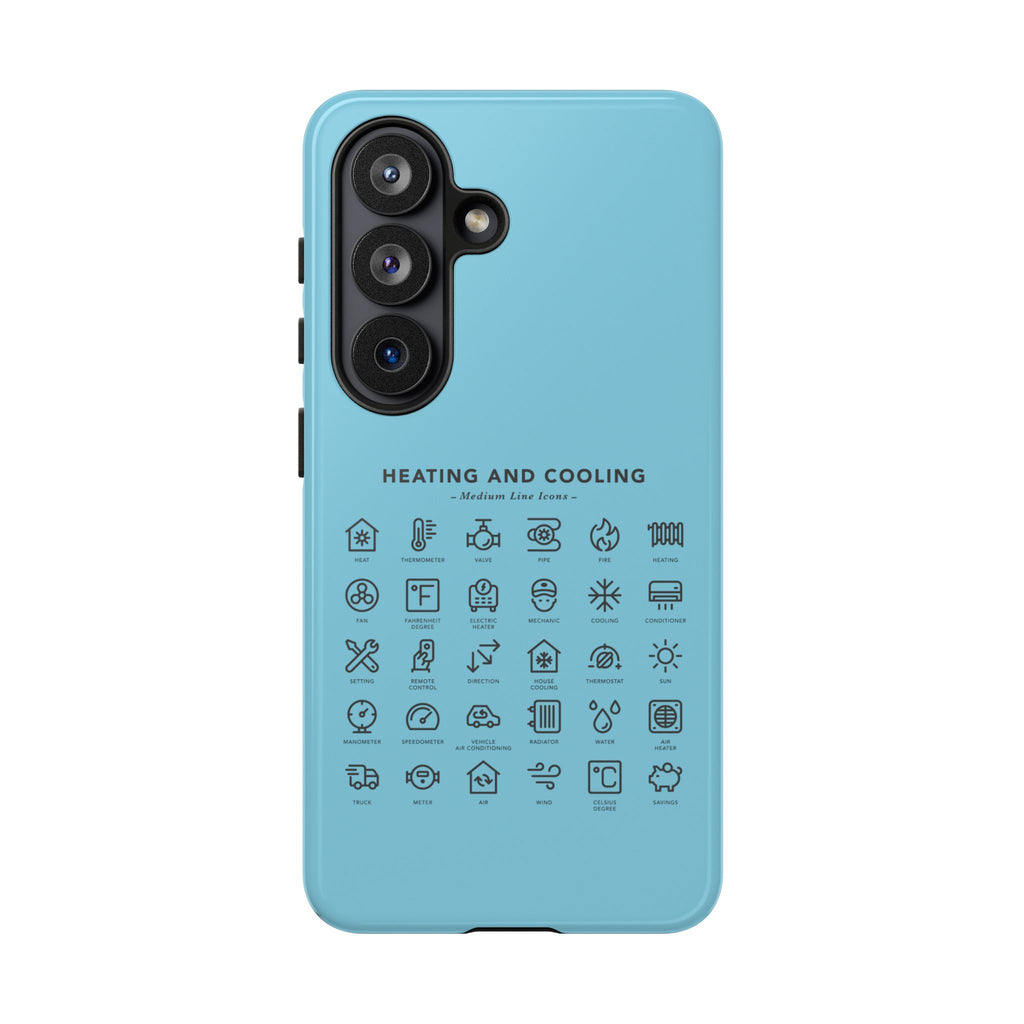 Heating and Cooling Icons Phone Case – HVAC Technician Protective Phone Cover