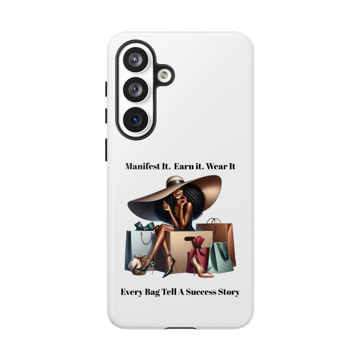 Phone Case - "Manifest It. Earn It. Wear It." Chic Shopper Design