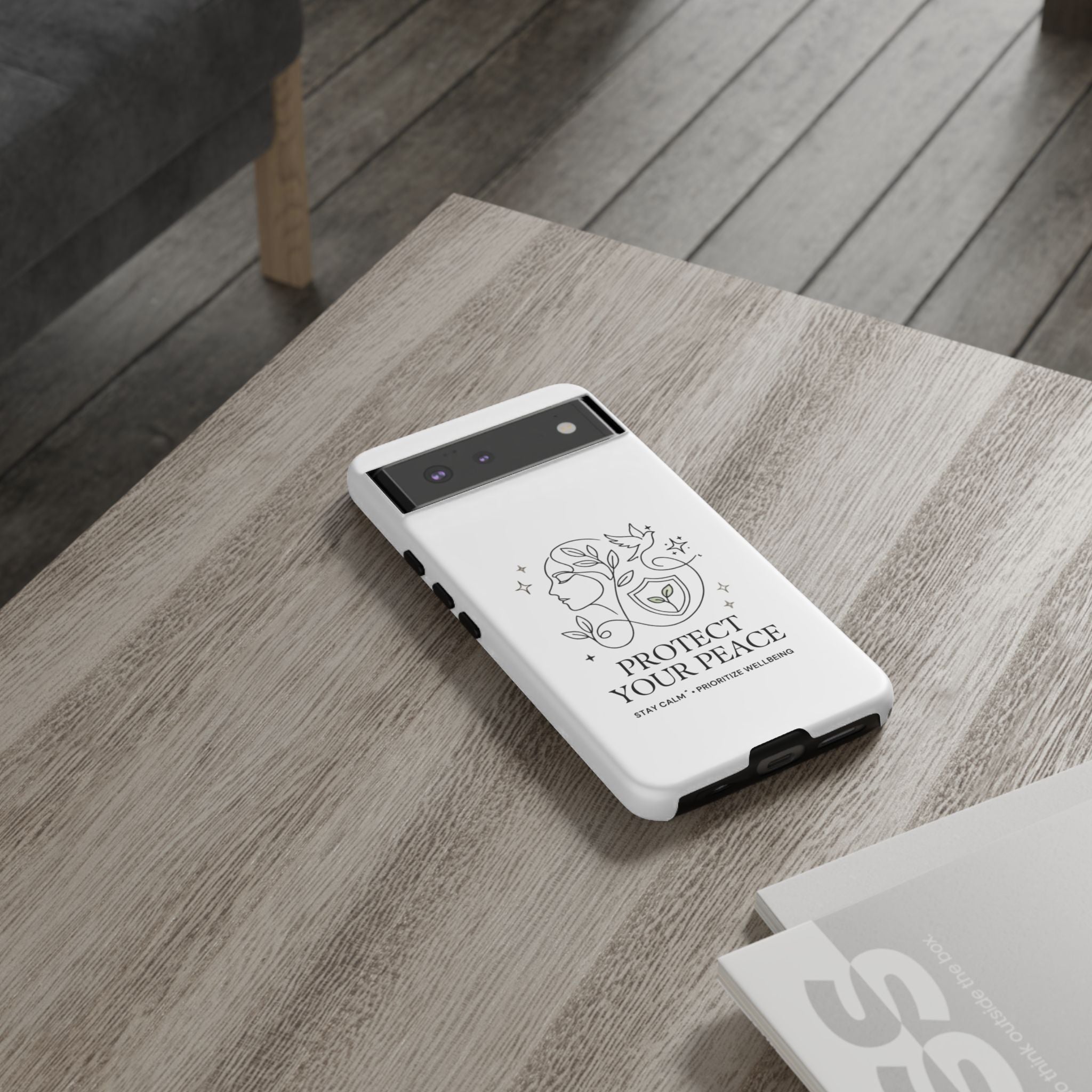 Protect Your Peace Phone Case – Minimalist Wellness iPhone Cover
