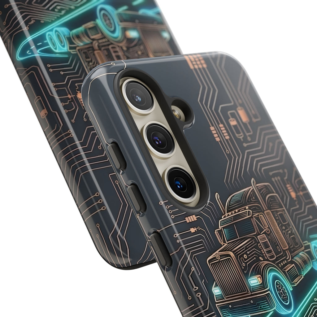 Truck Driver Gamer Phone Case — “Real Life. No Pause Button.”