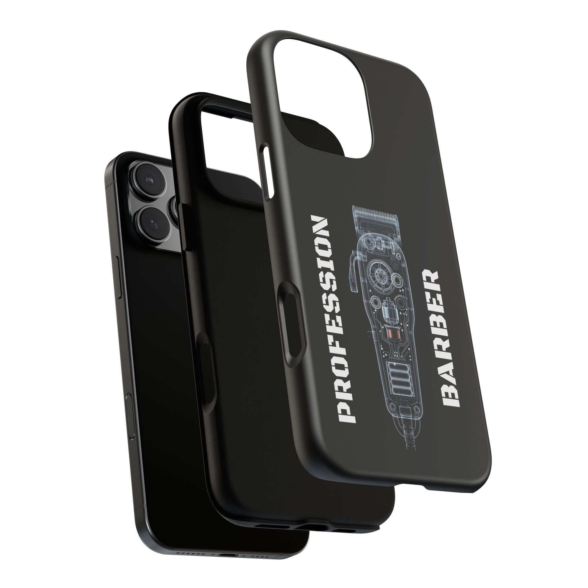 Barber Clip Cord X‑Ray Tough Phone Case – Professional Barber Gift