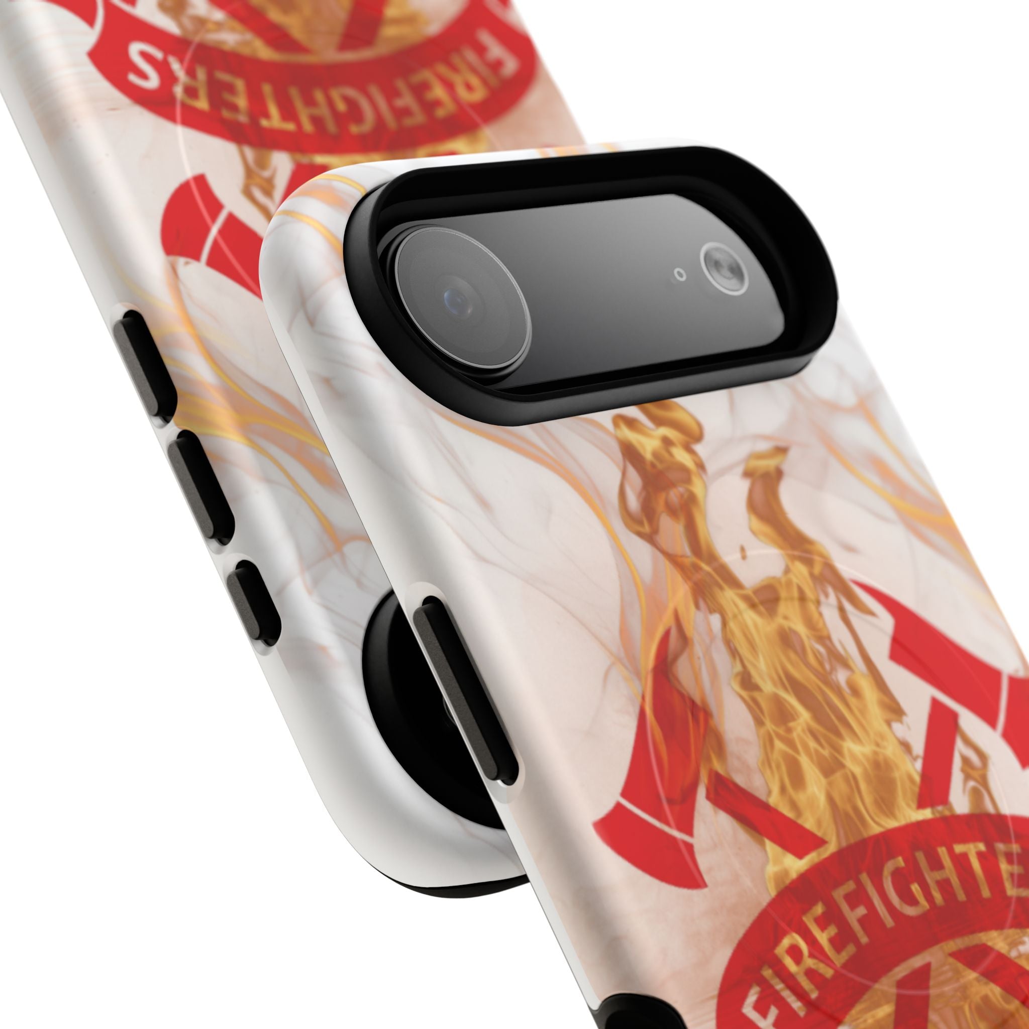 Firefighter Emblem Tough Magnetic Phone Case — Flame Design