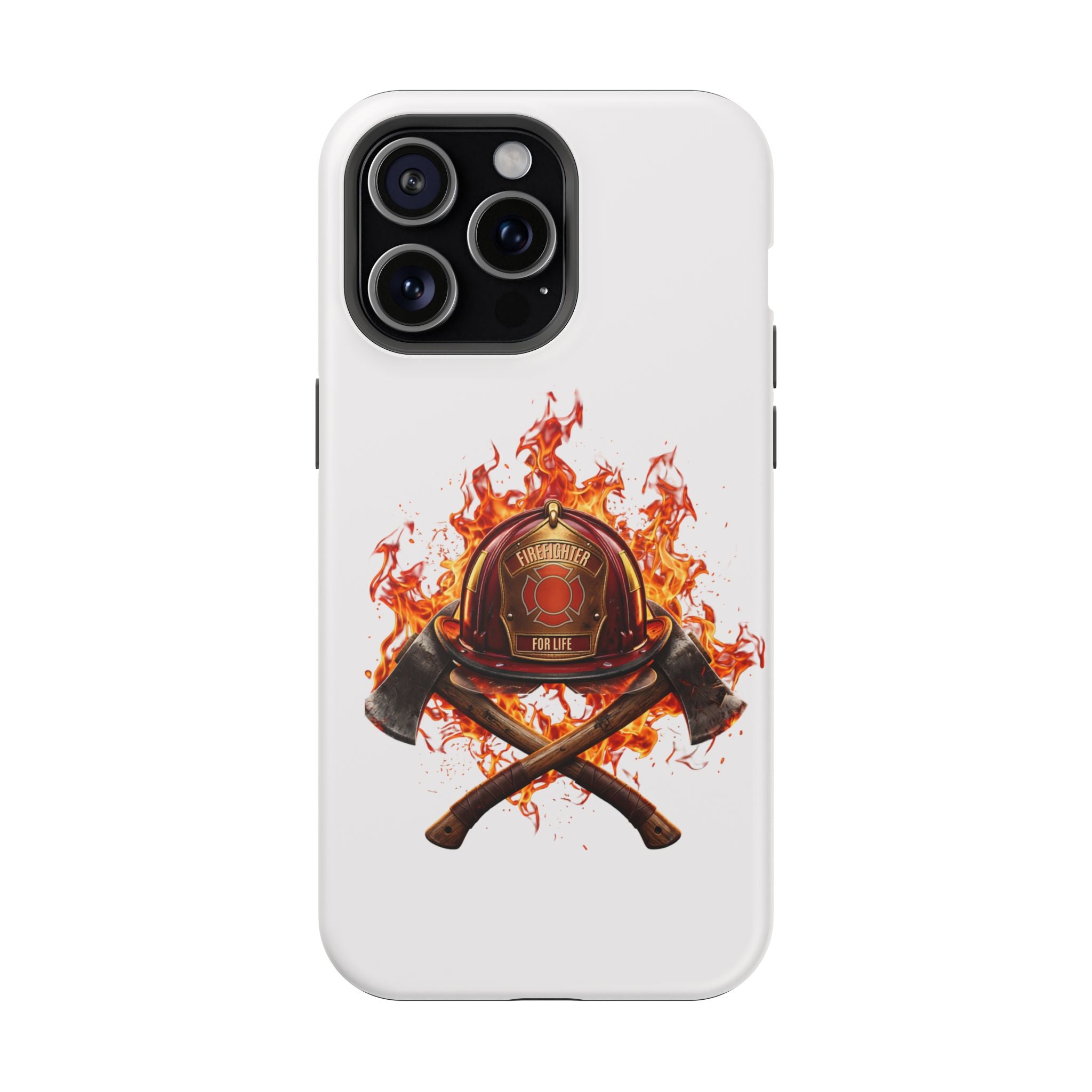 Firefighter Helmet Flames Phone Case — Station 117 Magnetic Impact-Resistant Case